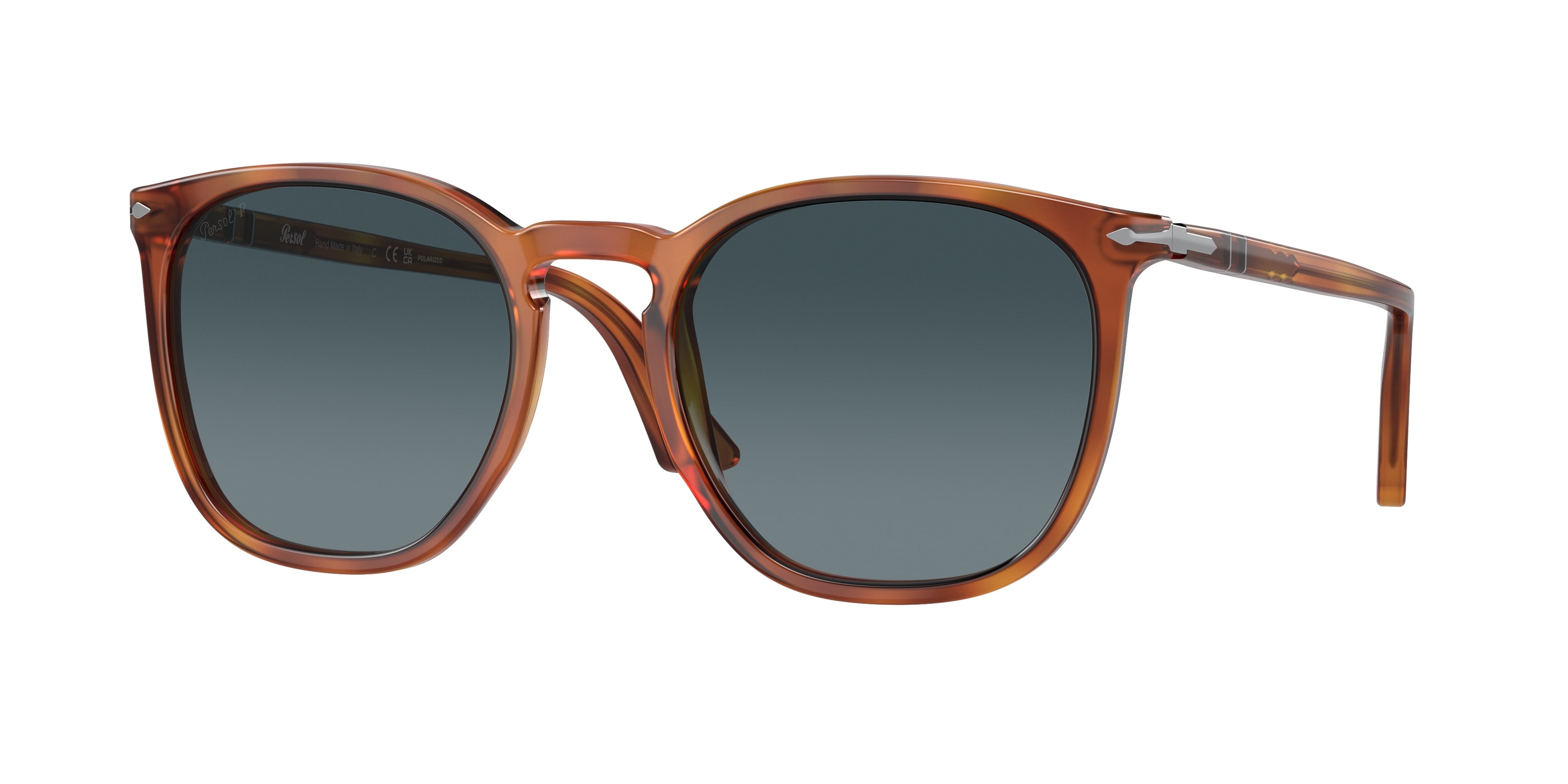Persol PO3316S Round Sunglasses  96/S3-Terra Di Siena 54-145-21 - Color Map Brown