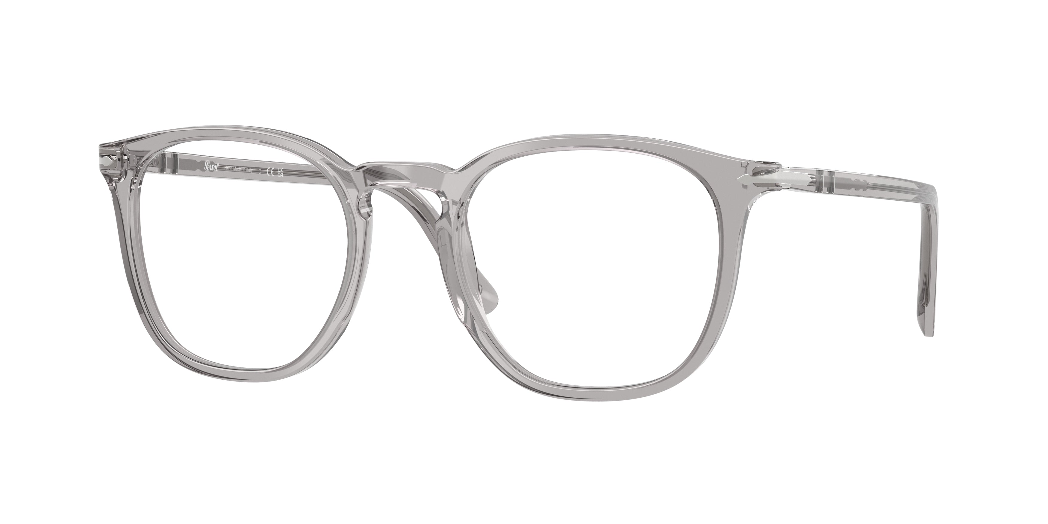 Persol PO3318V Phantos Eyeglasses  309-Transparent Grey 51-145-21 - Color Map Grey