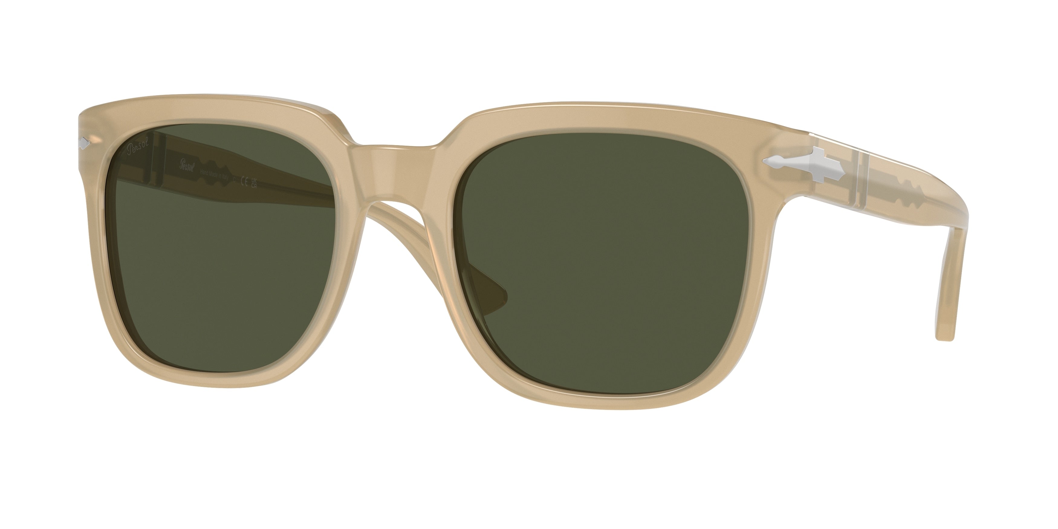 Persol PO3323S Square Sunglasses  116931-Opal Beige 56-145-22 - Color Map Brown