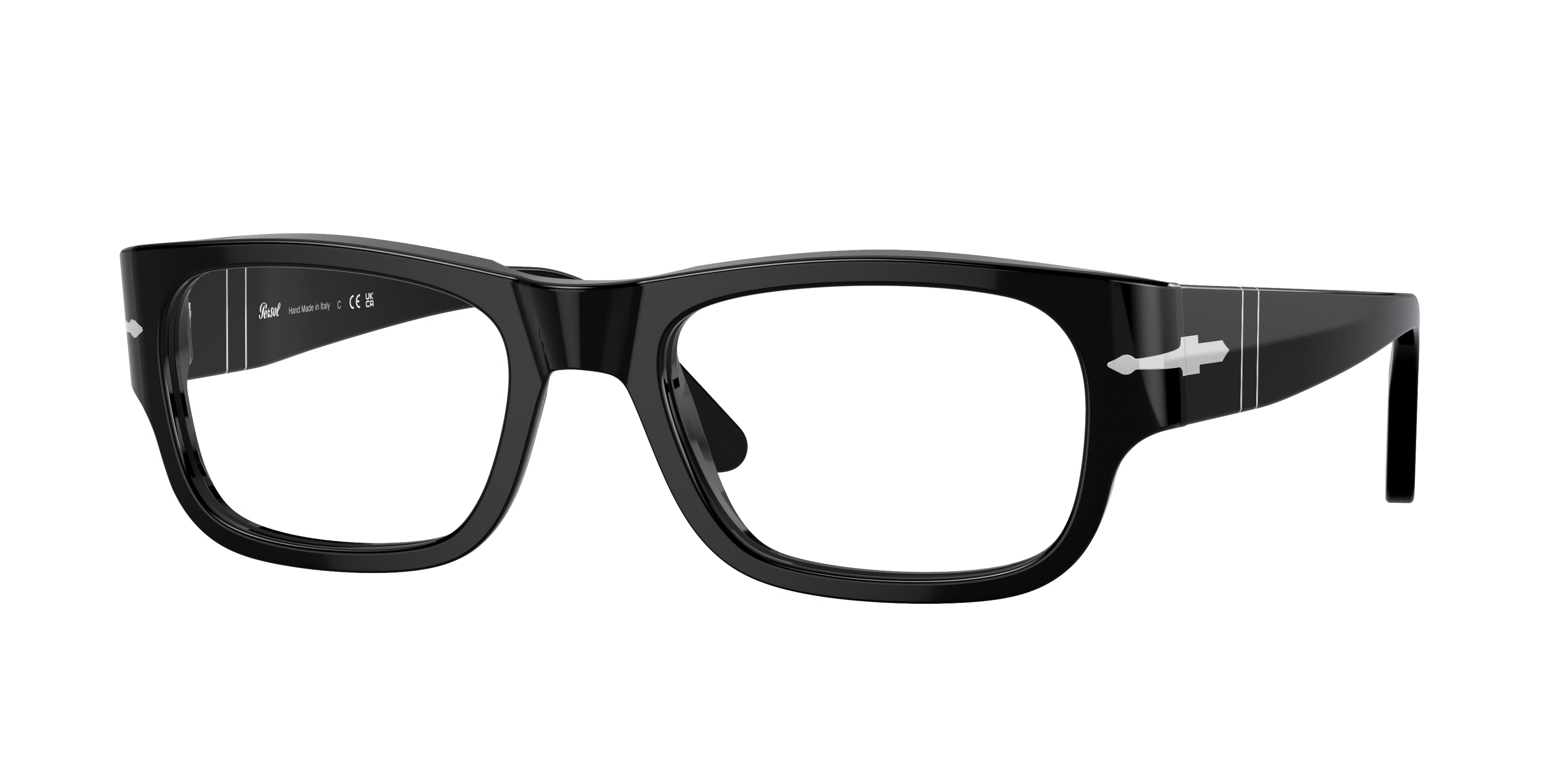 Persol PO3324V Pillow Eyeglasses  95-Black 56-145-20 - Color Map Black