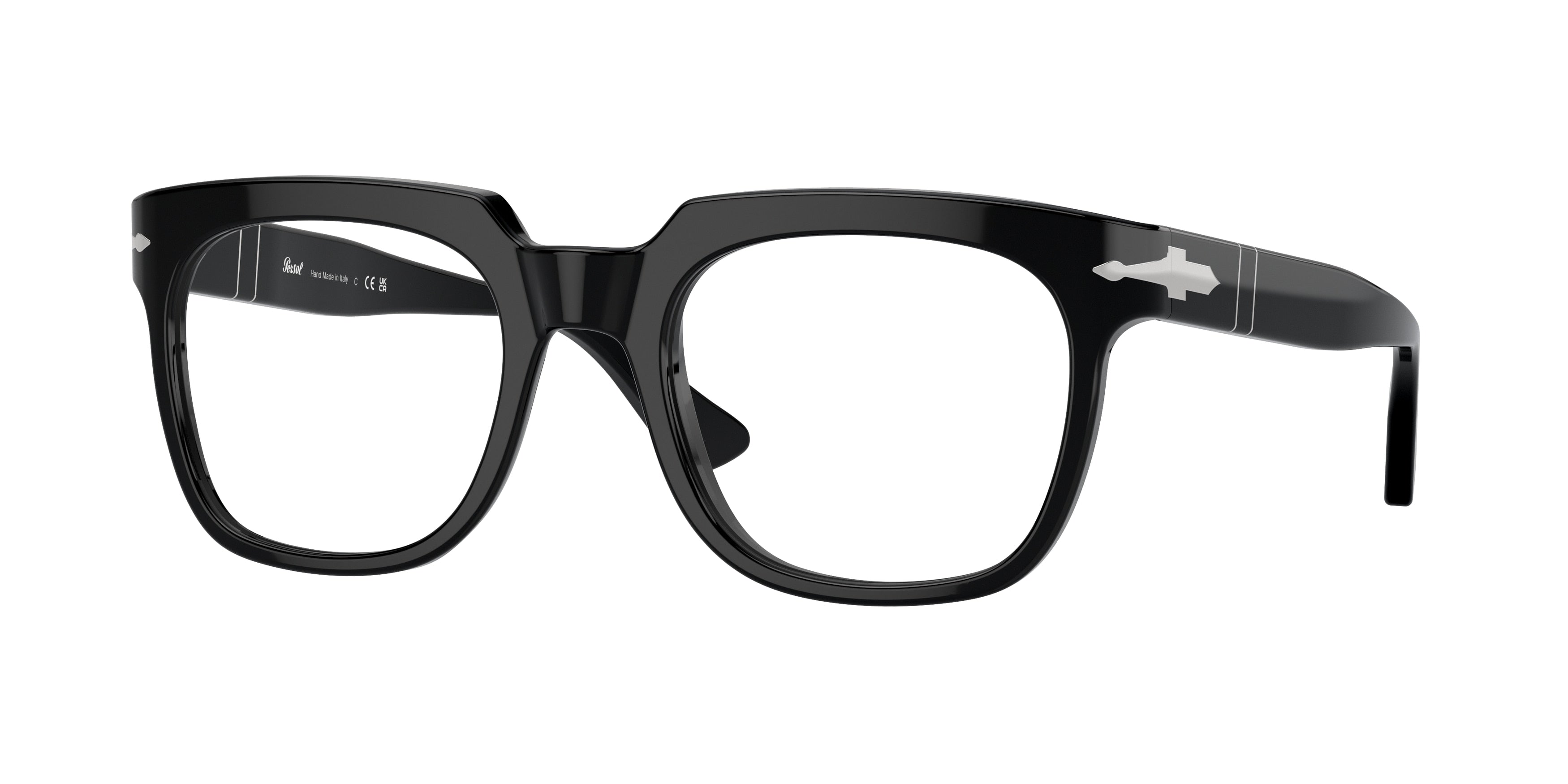 Persol PO3325V Pillow Eyeglasses  95-Black 52-145-21 - Color Map Black