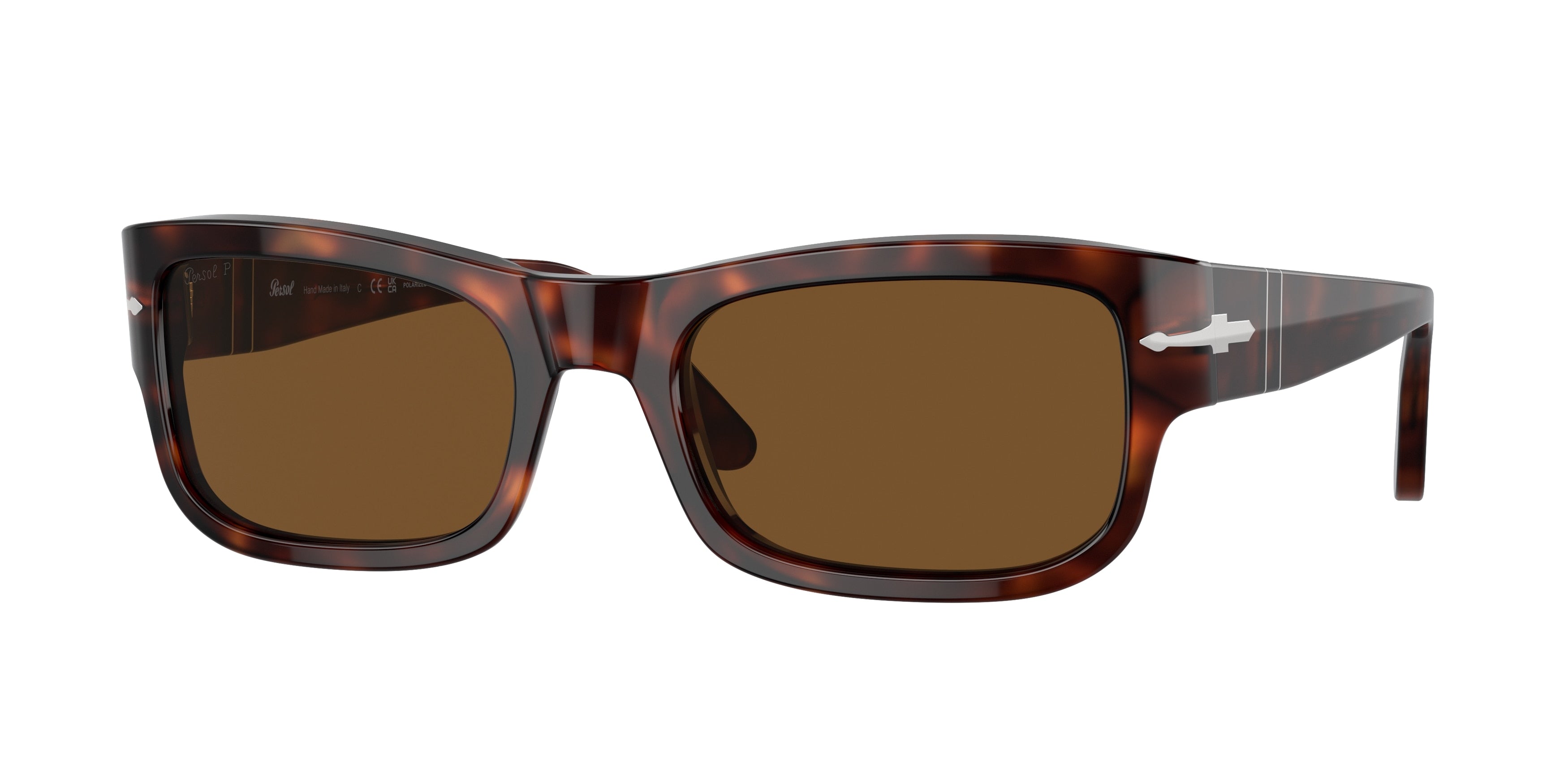 Persol PO3326S Rectangle Sunglasses  24/57-Havana 57-145-21 - Color Map Tortoise