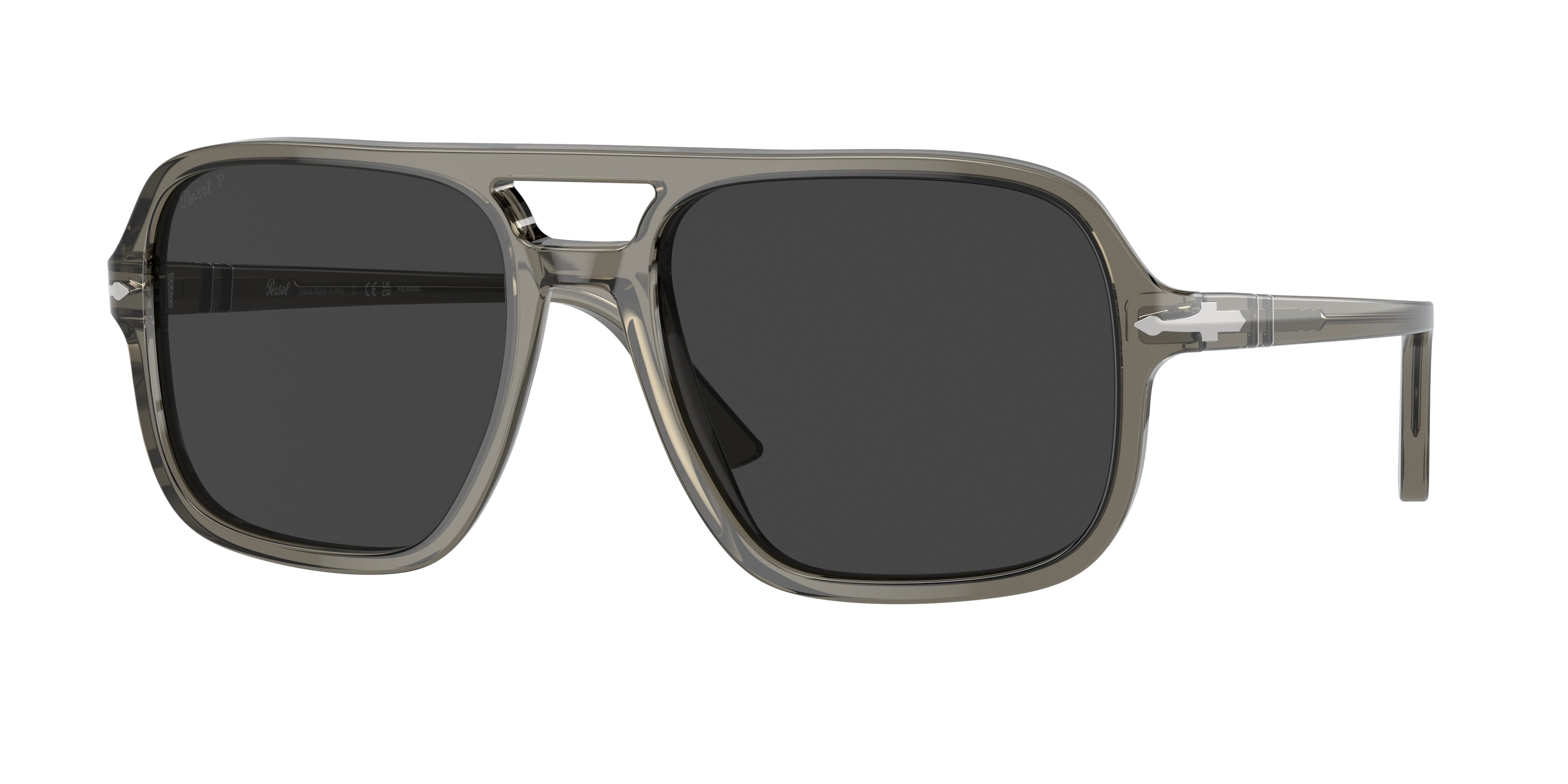 Persol PO3328S Pilot Sunglasses  110348-Smoke 58-150-19 - Color Map Grey