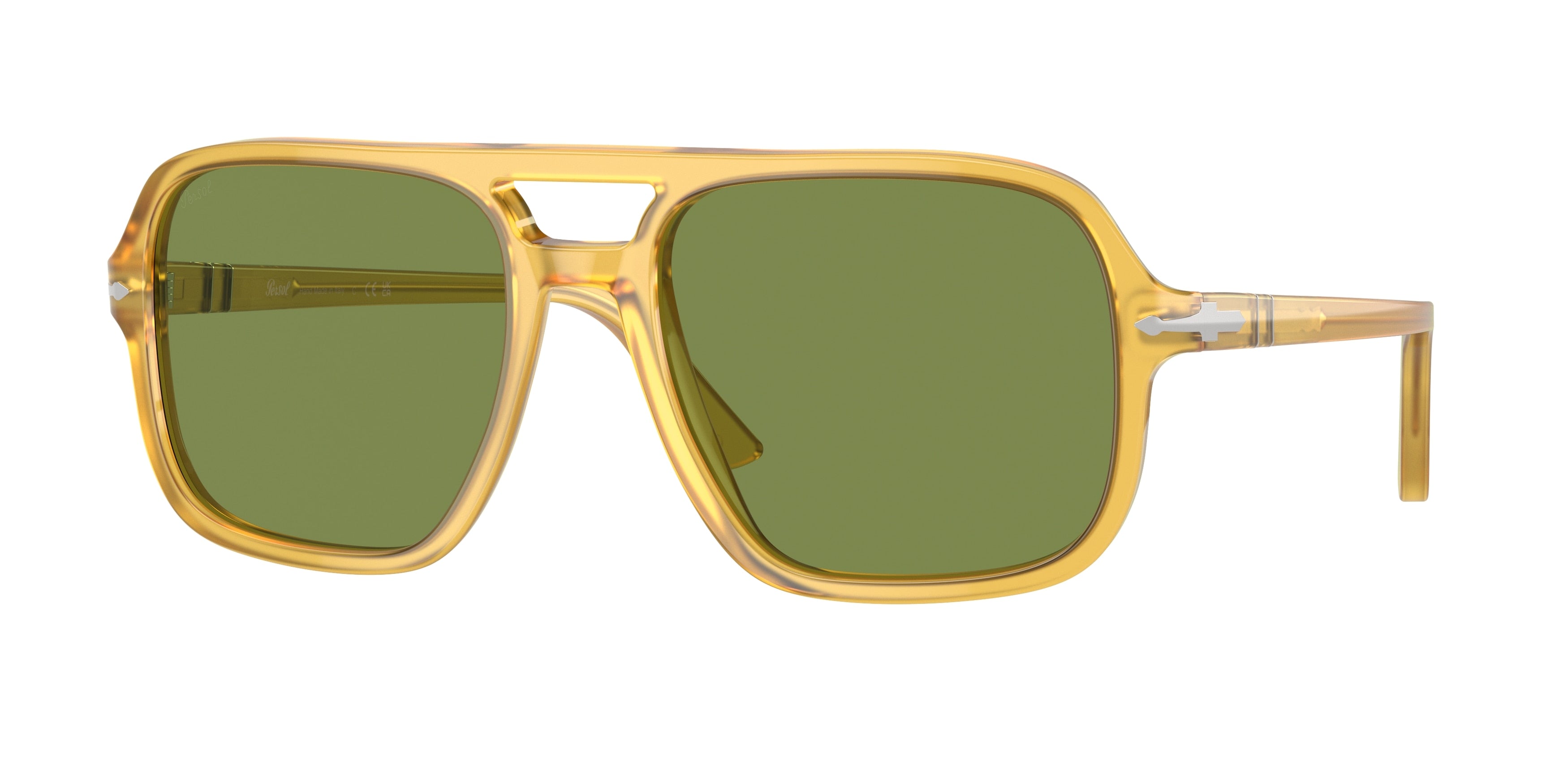 Persol PO3328S Pilot Sunglasses  204/4E-Miele 58-150-19 - Color Map Yellow