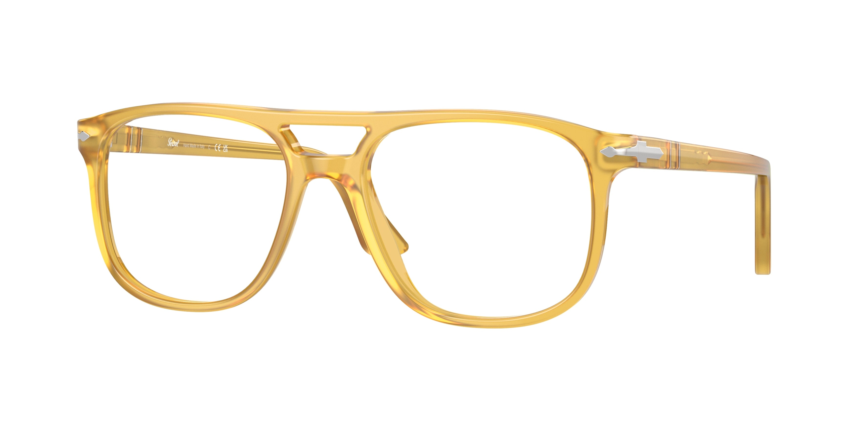 Persol GRETA PO3329V Pilot Eyeglasses  204-Miele 54-145-18 - Color Map Yellow