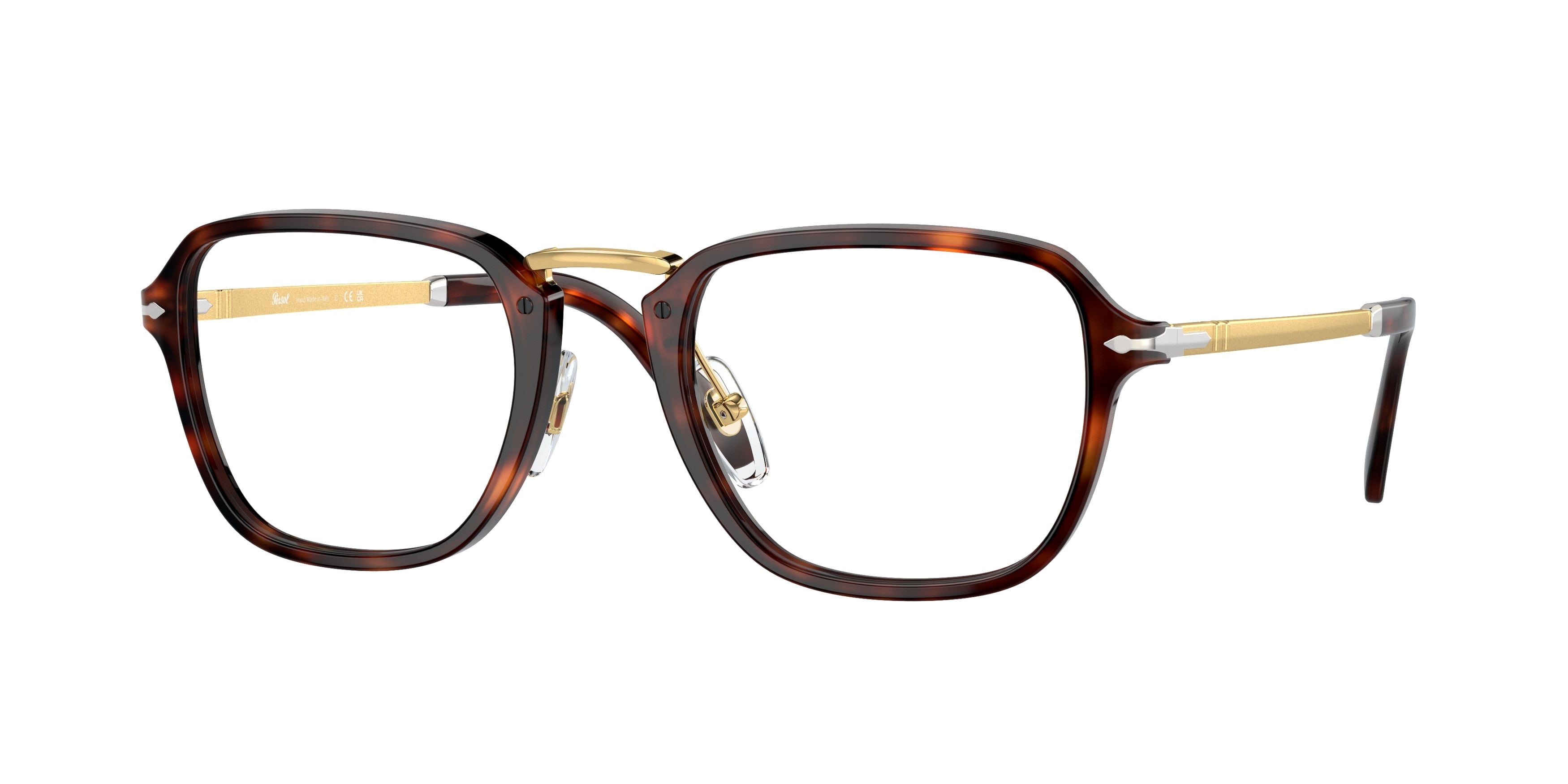 Persol PO3331V Rectangle Eyeglasses  24-Havana 52-145-22 - Color Map Tortoise