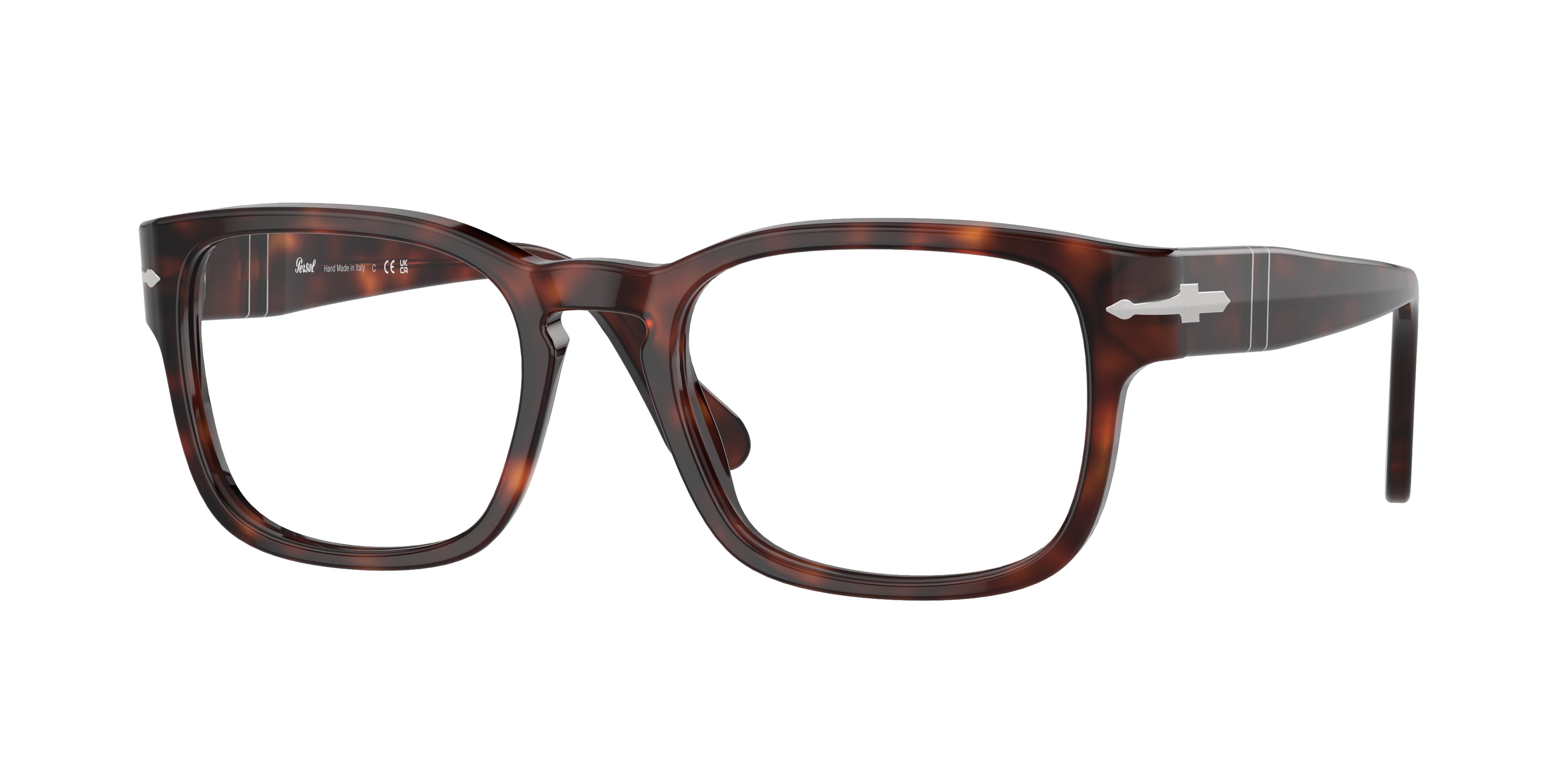 Persol PO3334V Square Eyeglasses  24-Havana 53-145-20 - Color Map Tortoise