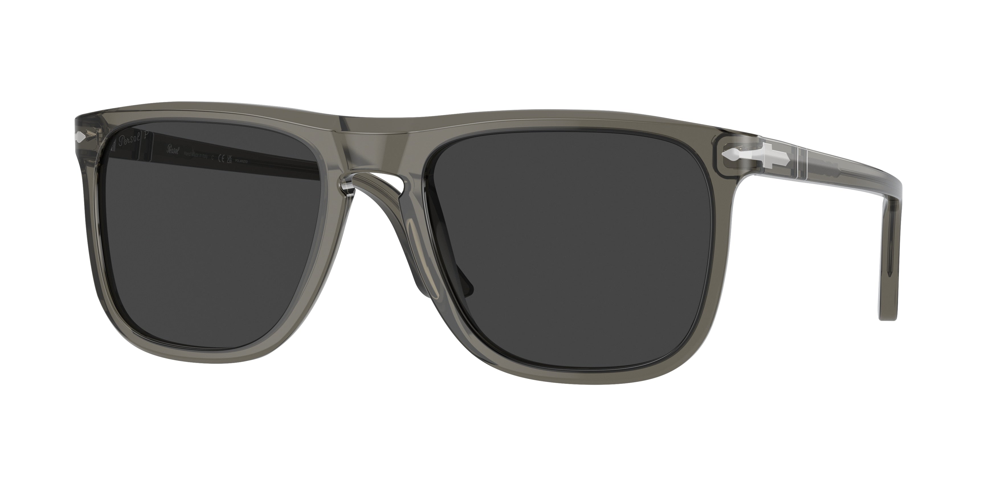 Persol PO3336S Pilot Sunglasses  110348-Smoke 57-145-21 - Color Map Grey