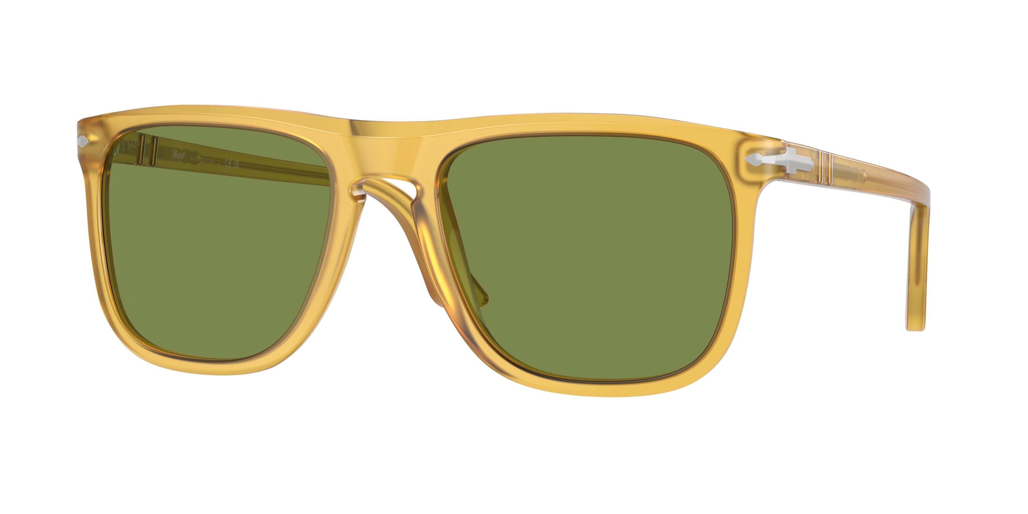 Persol PO3336S Pilot Sunglasses  204/4E-Miele 57-145-21 - Color Map Yellow