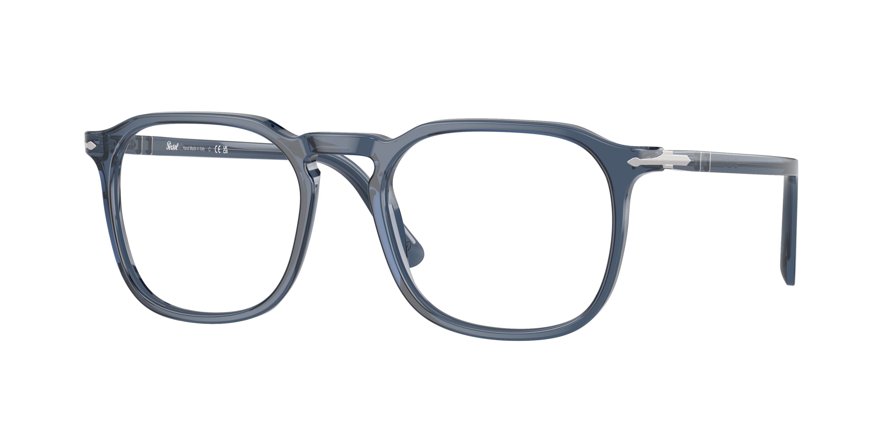 Persol PO3337V Phantos Eyeglasses  1197-Transparent Blue 52-145-19 - Color Map Blue