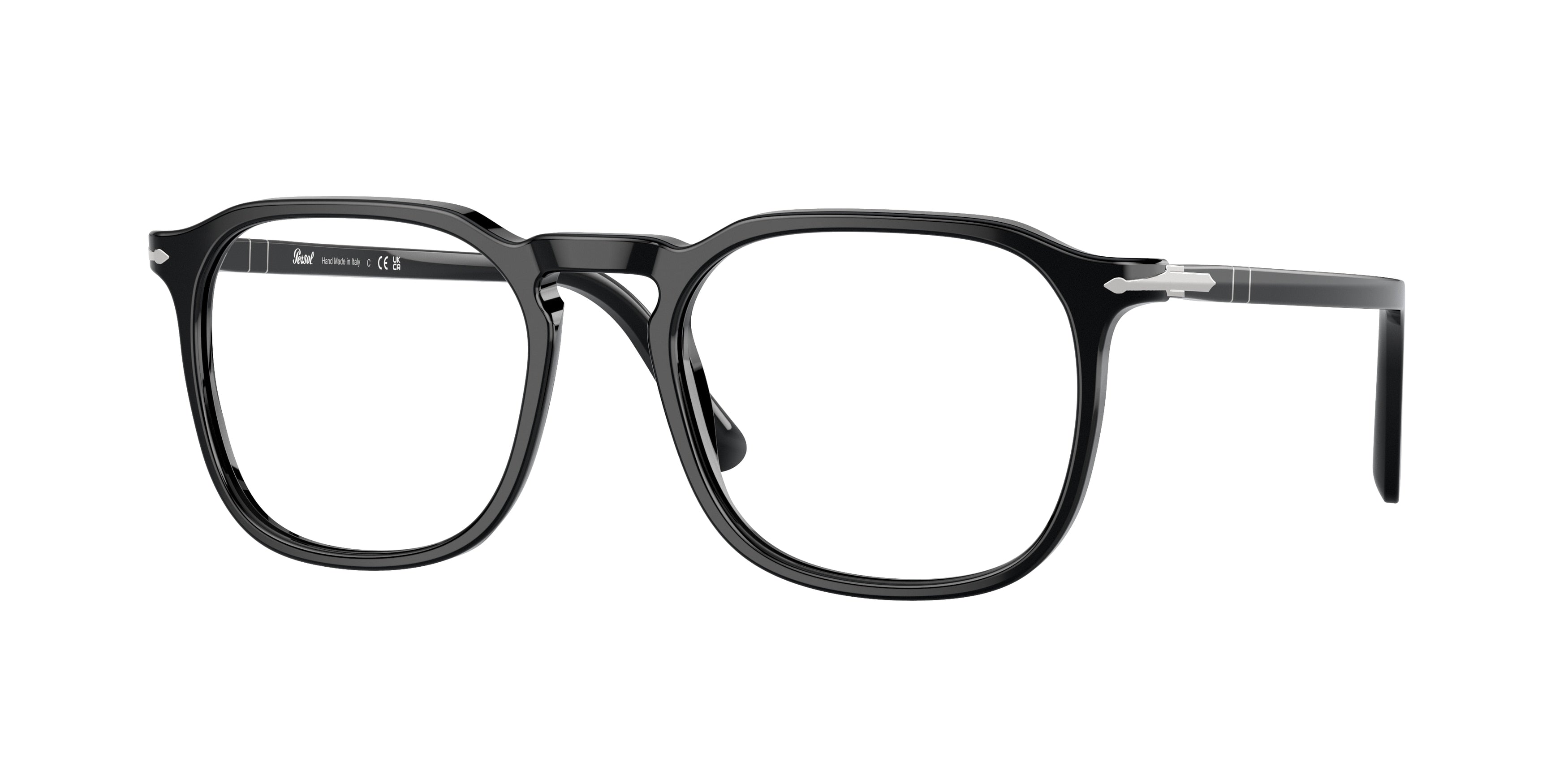 Persol PO3337V Phantos Eyeglasses  95-Black 52-145-19 - Color Map Black
