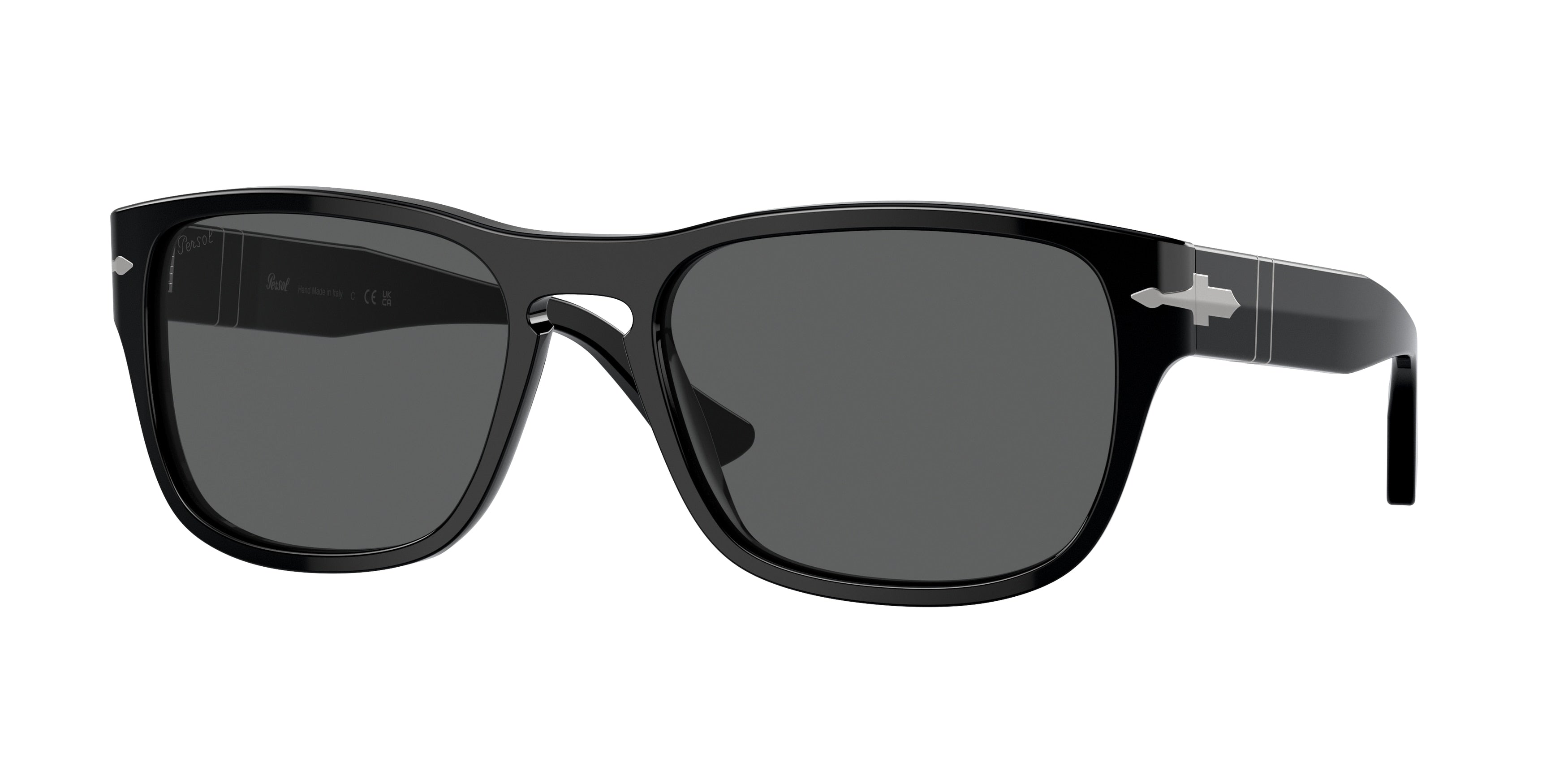 Persol PO3341S Pillow Sunglasses  95/B1-Black 58-145-19 - Color Map Black