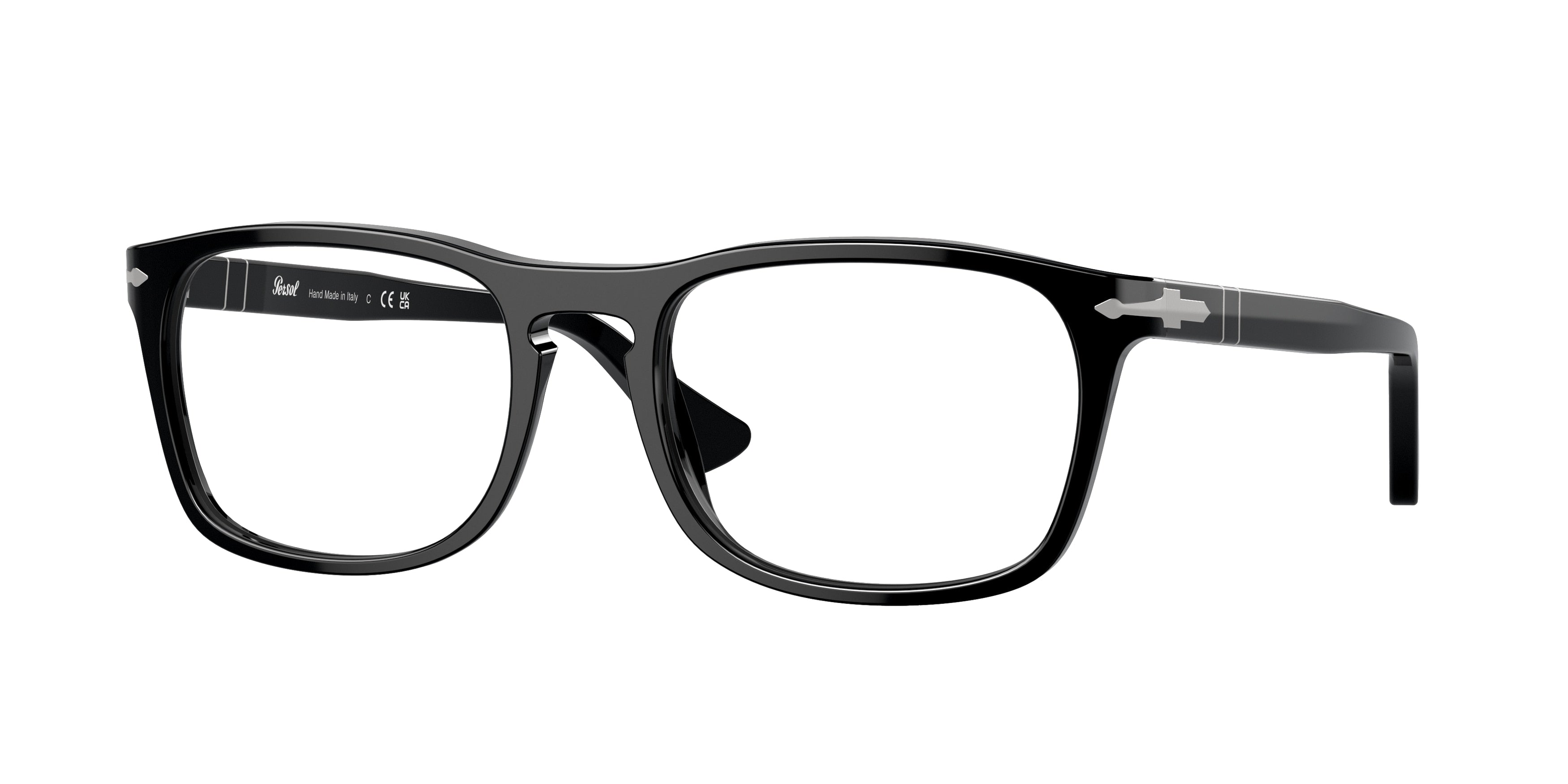 Persol PO3344V Pillow Eyeglasses  95-Black 54-145-19 - Color Map Black
