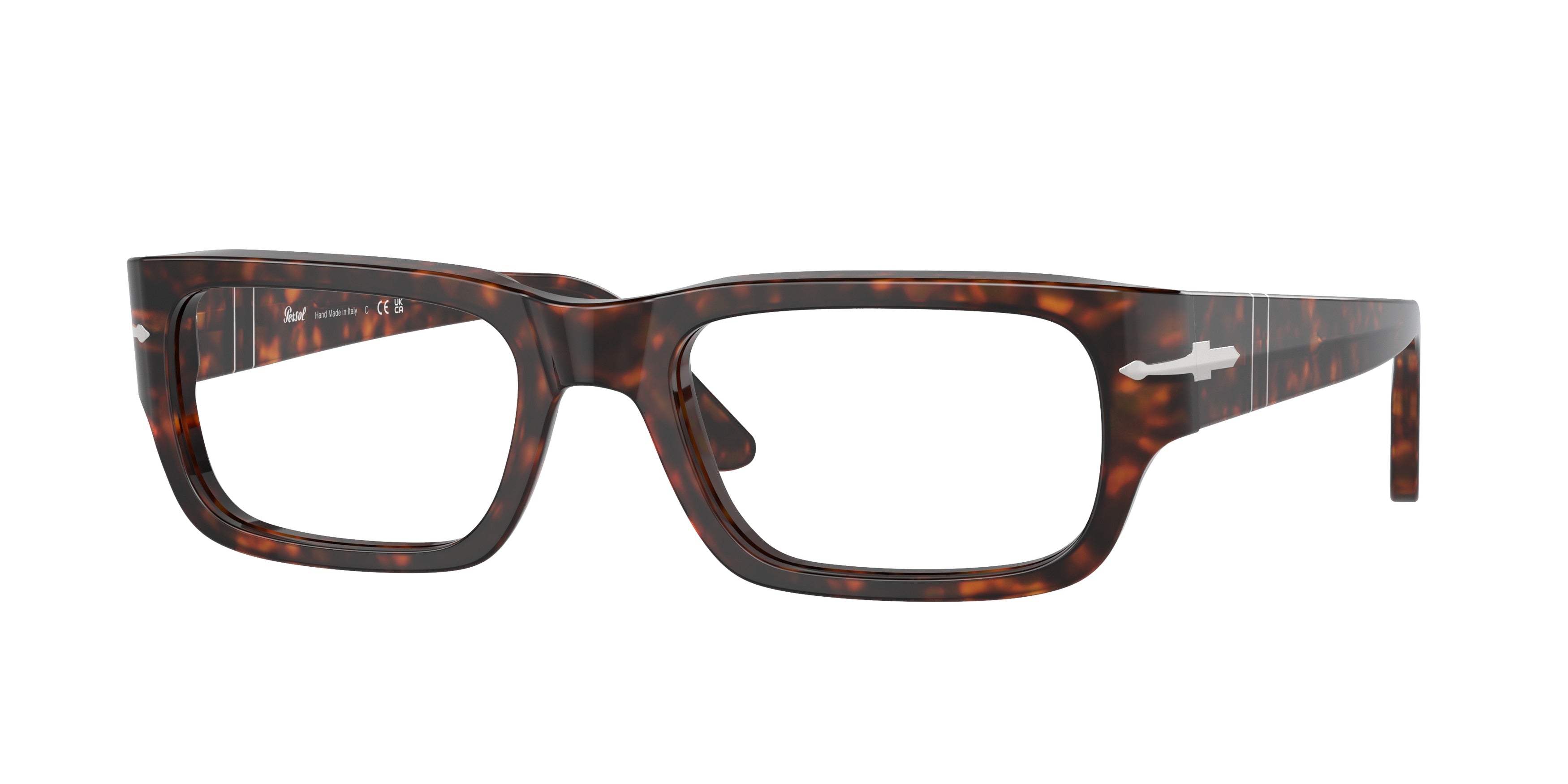 Persol PO3347V Rectangle Eyeglasses  24-Havana 55-145-20 - Color Map Tortoise