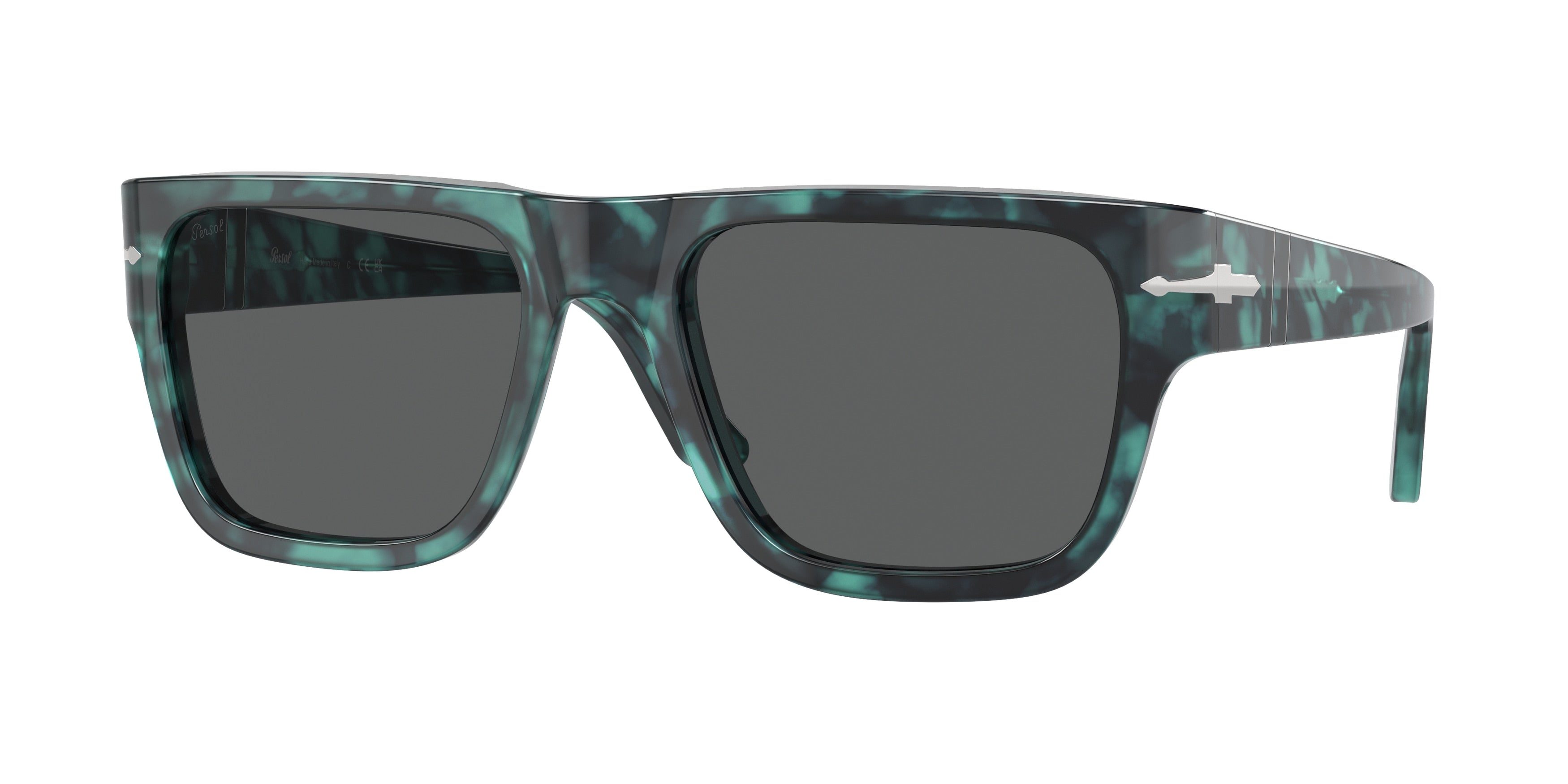 Persol PO3348S Square Sunglasses  1211B1-Blue Havana 57-145-20 - Color Map Blue