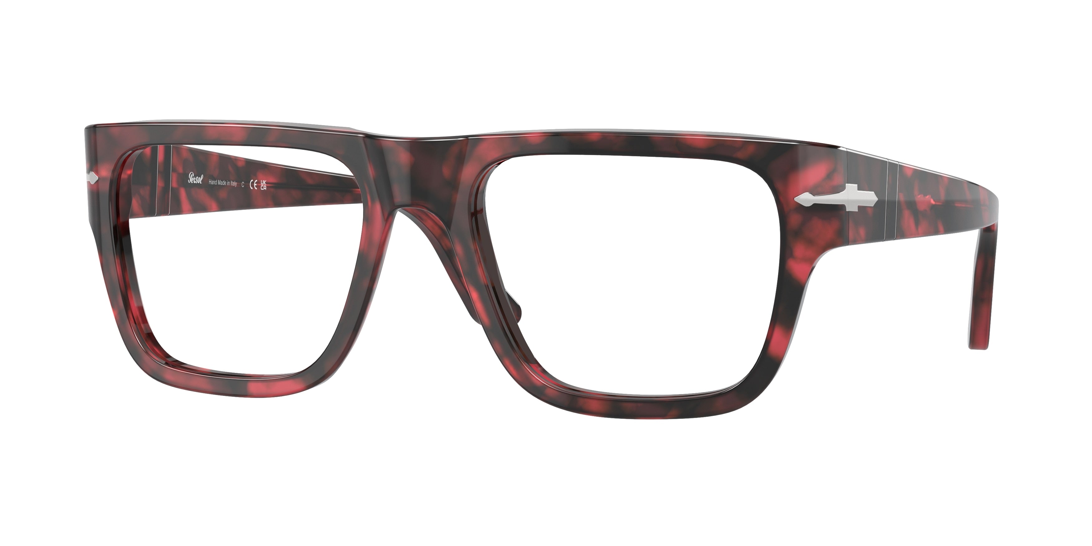 Persol PO3348V Square Eyeglasses  1212-Red Havana 55-145-20 - Color Map Tortoise