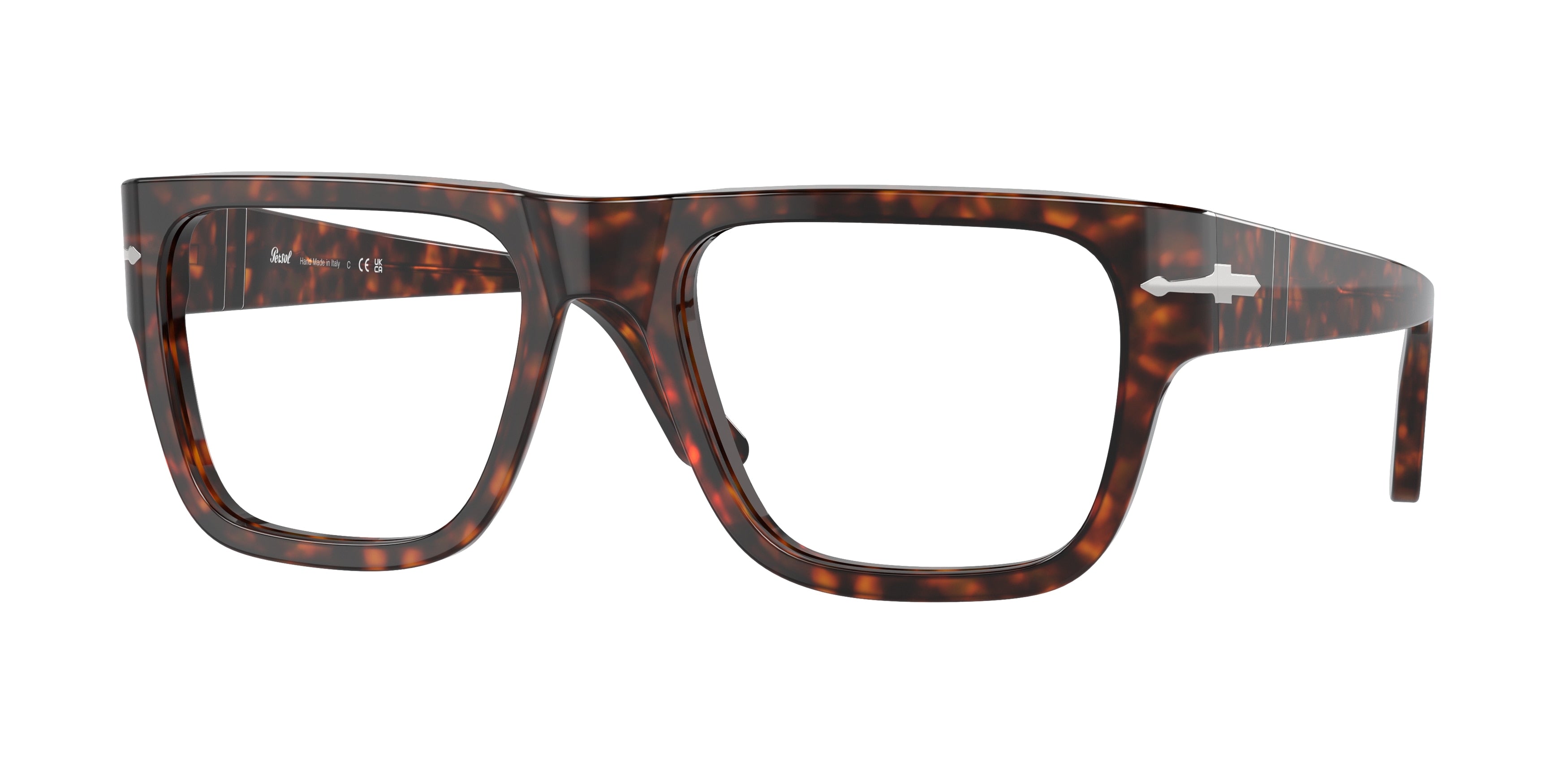 Persol PO3348V Square Eyeglasses  24-Havana 55-145-20 - Color Map Tortoise