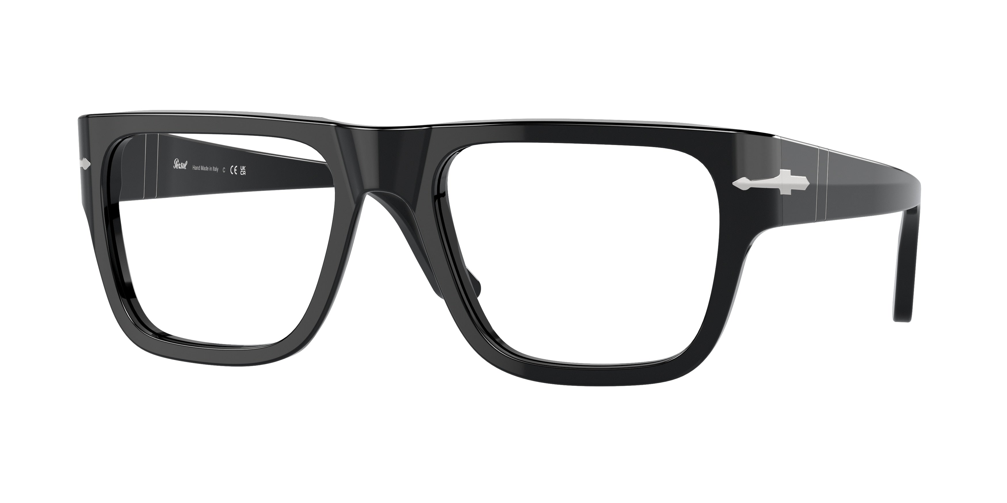 Persol PO3348V Square Eyeglasses  95-Black 55-145-20 - Color Map Black