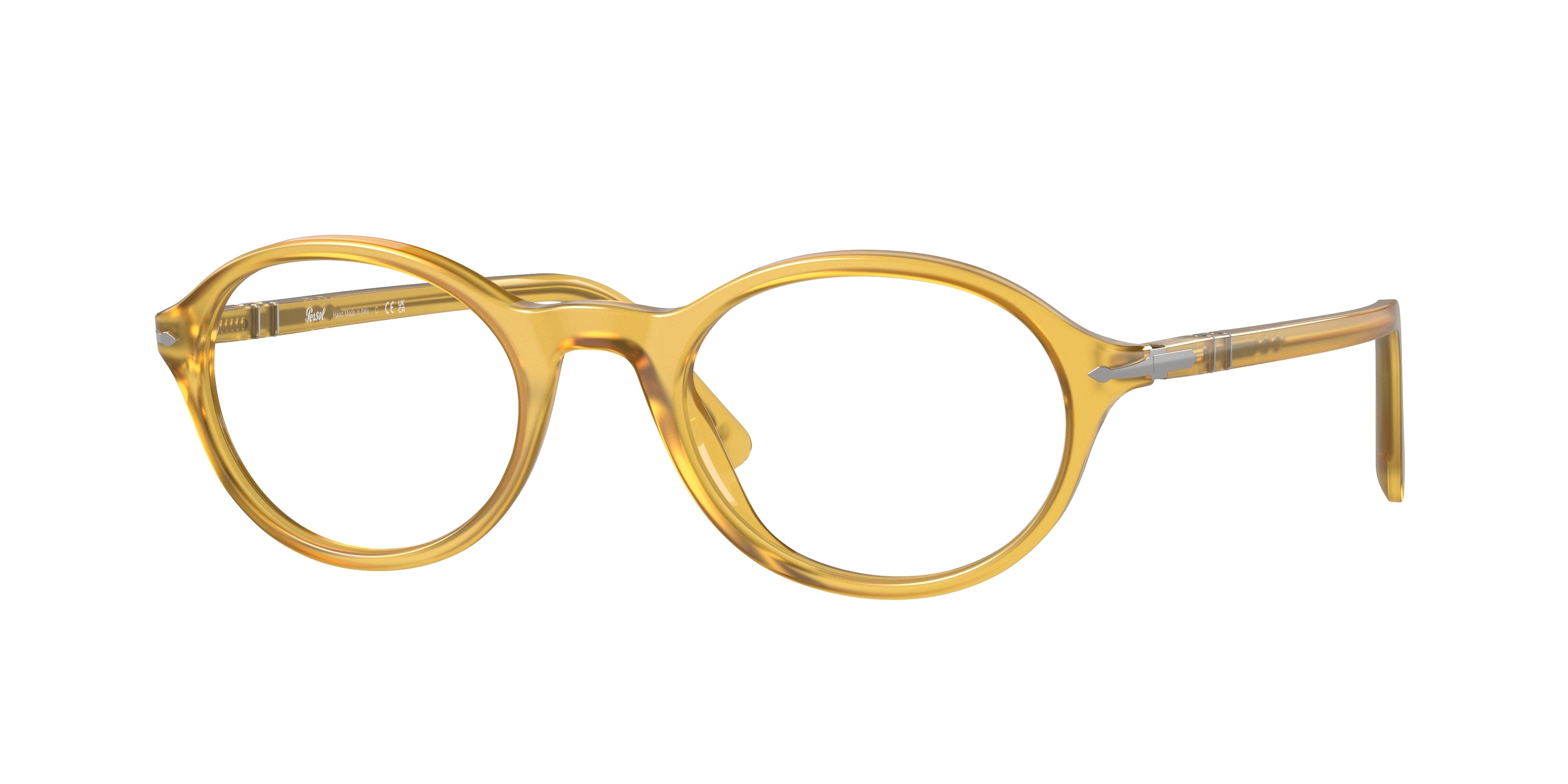 Persol PO3351V Oval Eyeglasses  204-Miele 52-145-21 - Color Map Yellow