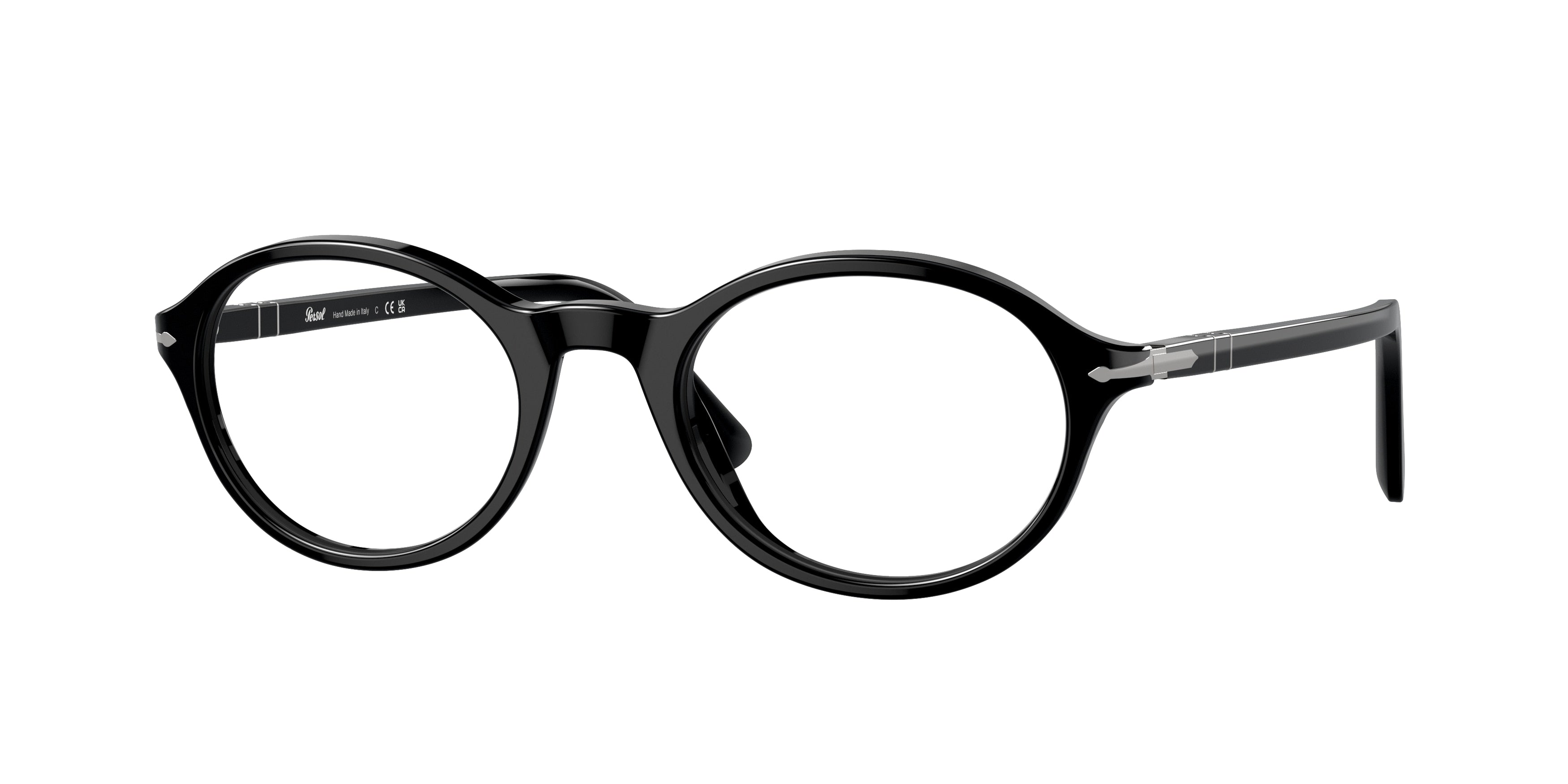 Persol PO3351V Oval Eyeglasses  95-Black 52-145-21 - Color Map Black