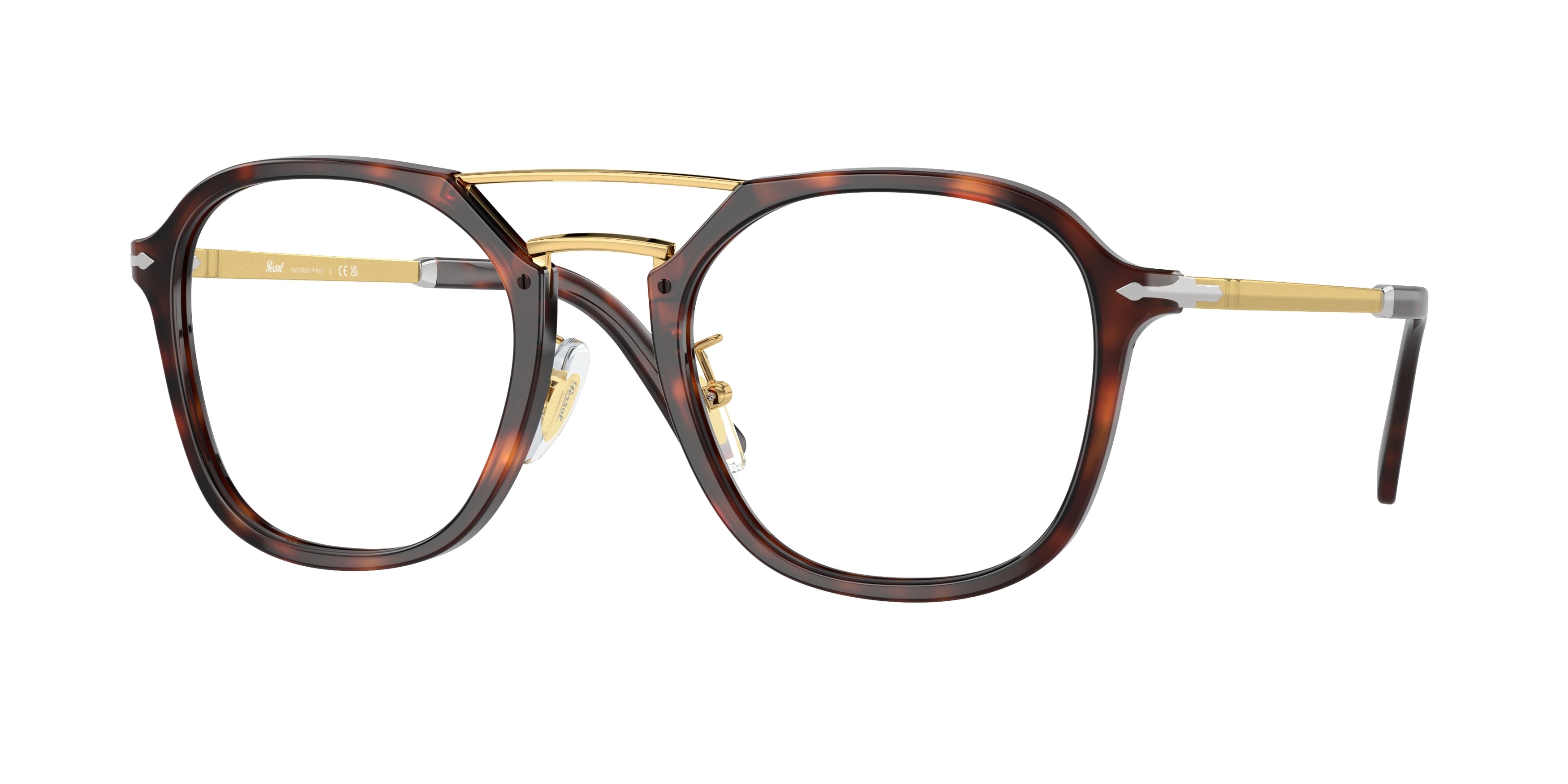 Persol PO3352V Square Eyeglasses  24-Havana 53-145-22 - Color Map Tortoise