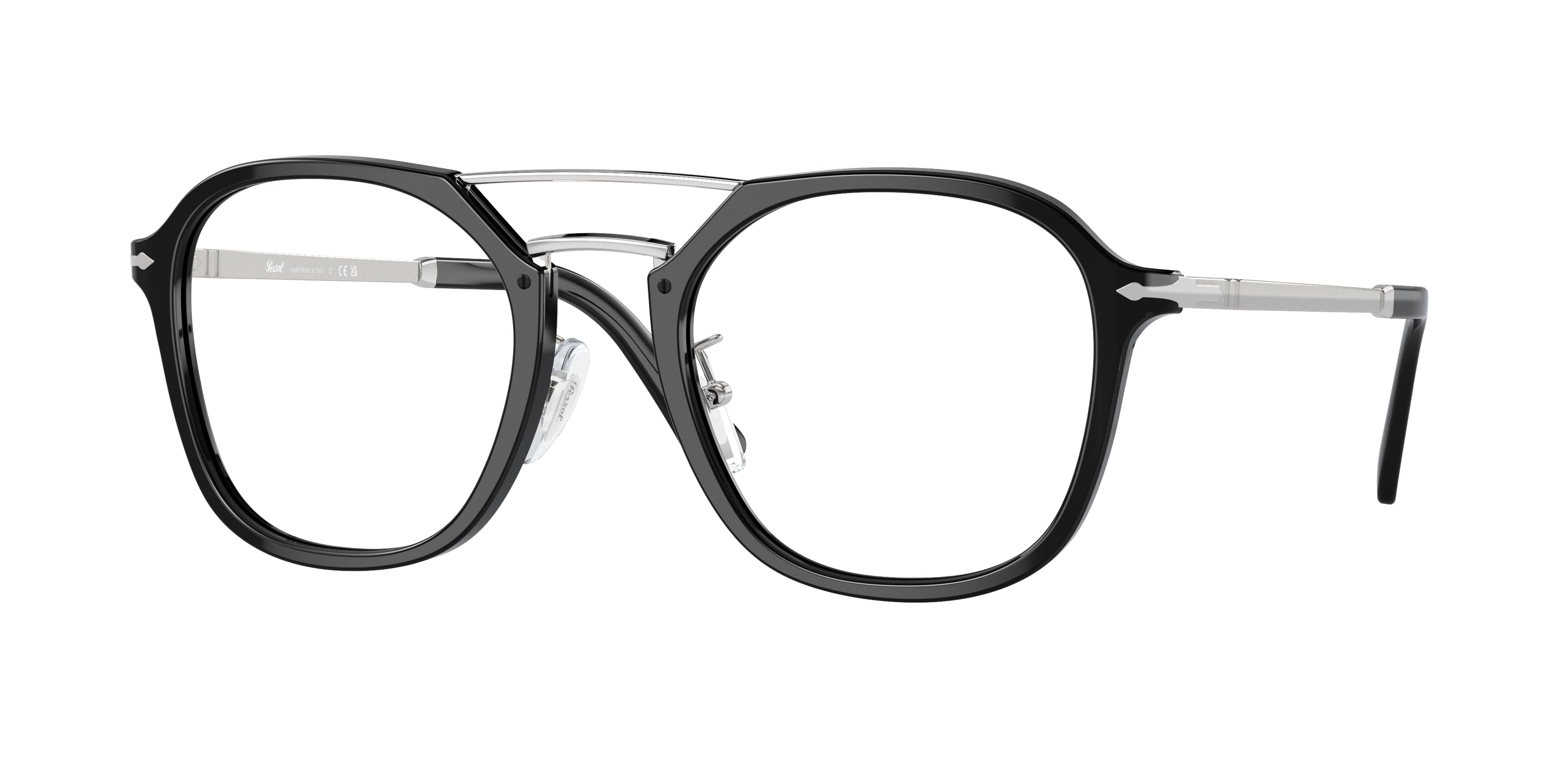 Persol PO3352V Square Eyeglasses  95-Black 53-145-22 - Color Map Black