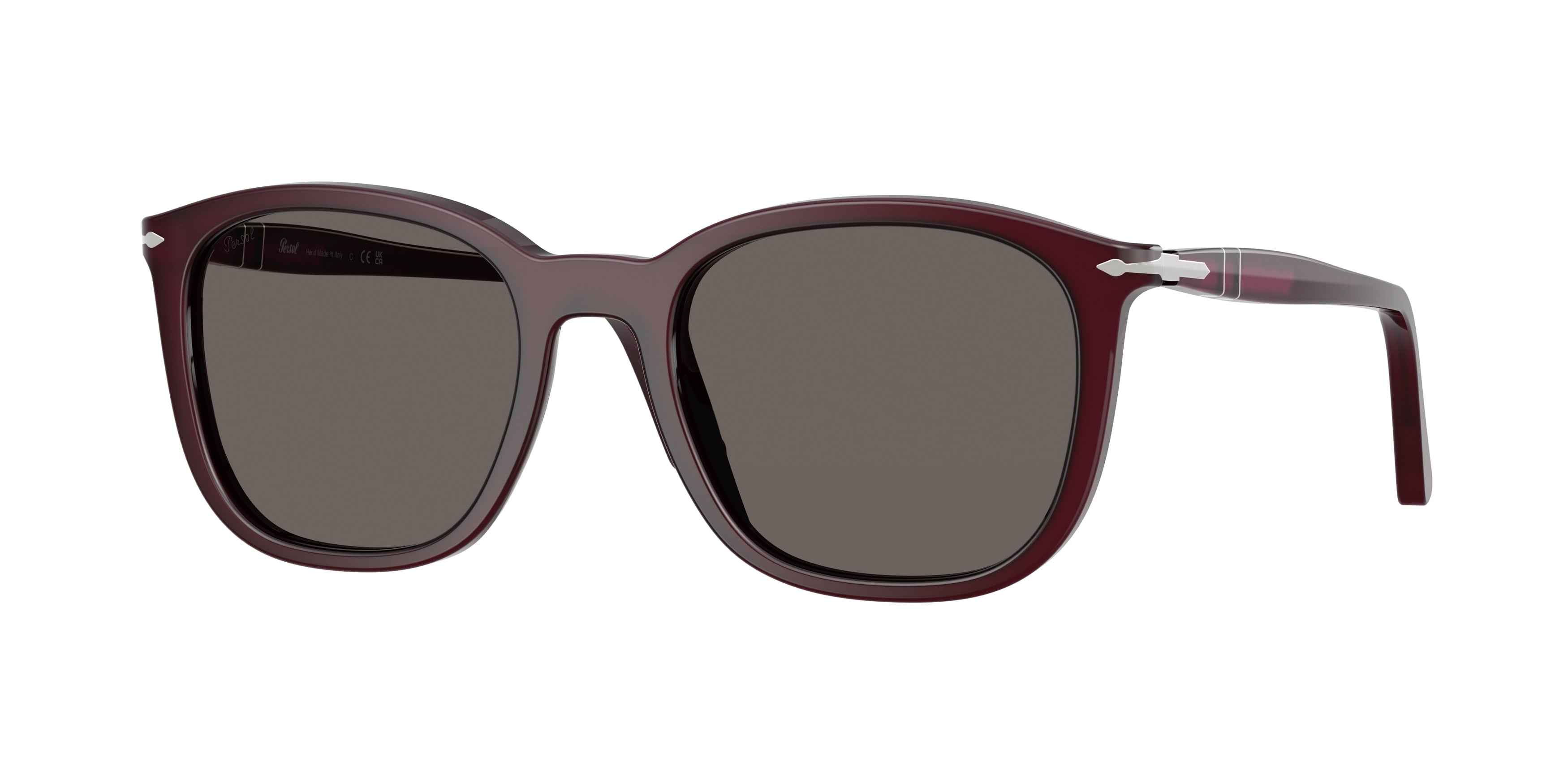 Persol PO3355S Pillow Sunglasses  1216B1-Milky Plum 54-145-20 - Color Map Bordeaux