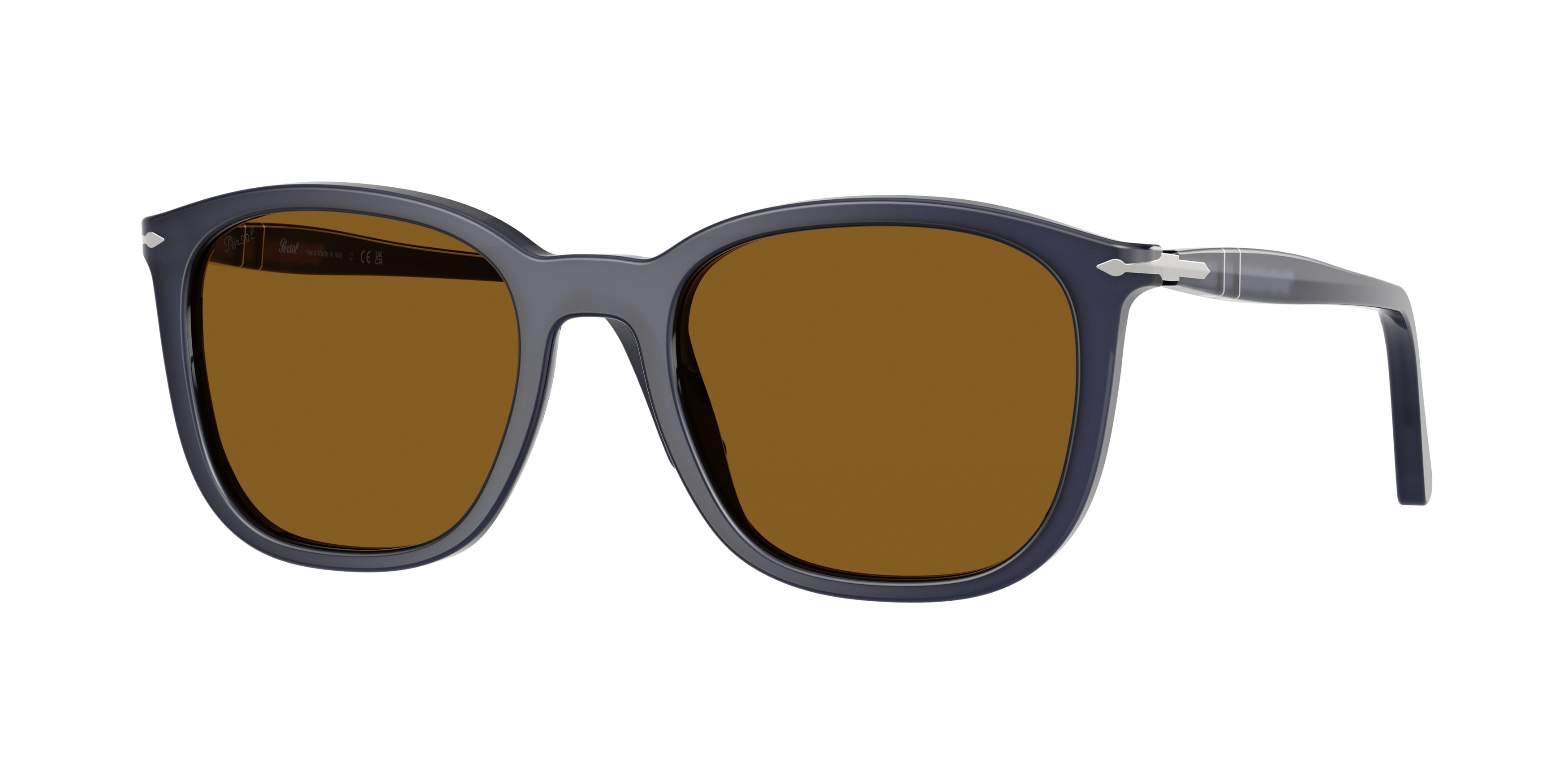 Persol PO3355S Pillow Sunglasses  121733-Milky Depths Blue 54-145-20 - Color Map Blue
