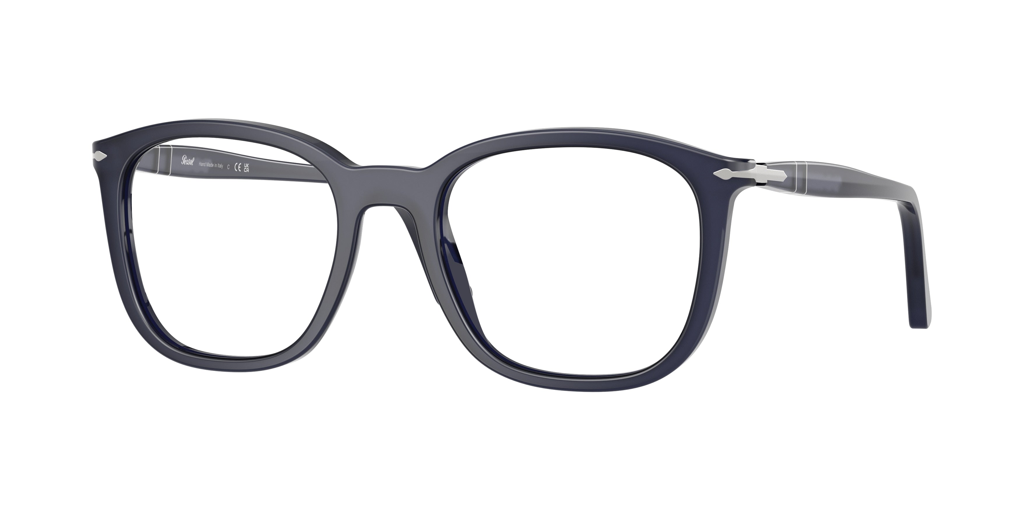 Persol PO3355V Pillow Eyeglasses  1217-Milky Depths Blue 52-145-20 - Color Map Blue