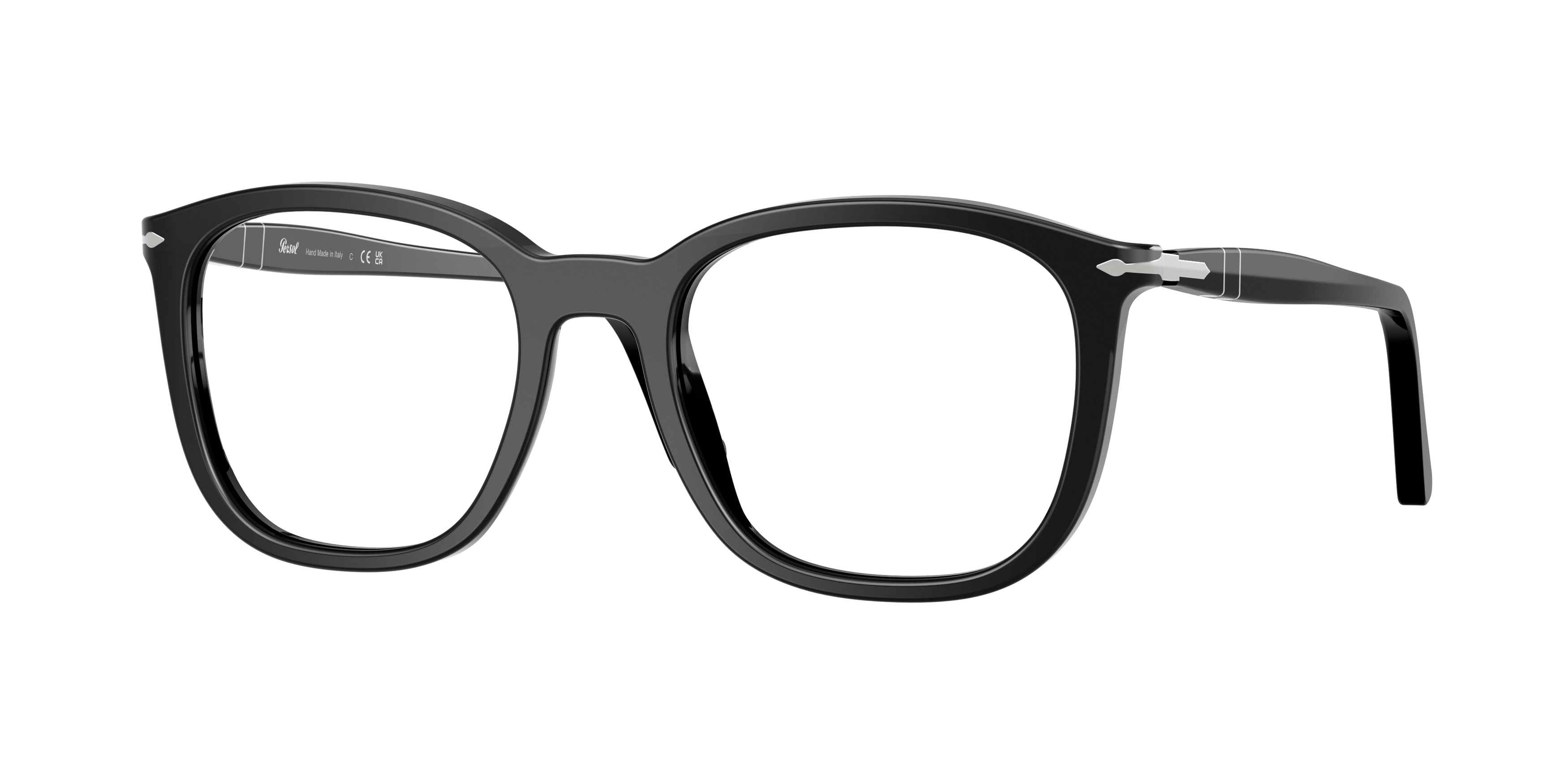 Persol PO3355V Pillow Eyeglasses  95-Black 52-145-20 - Color Map Black