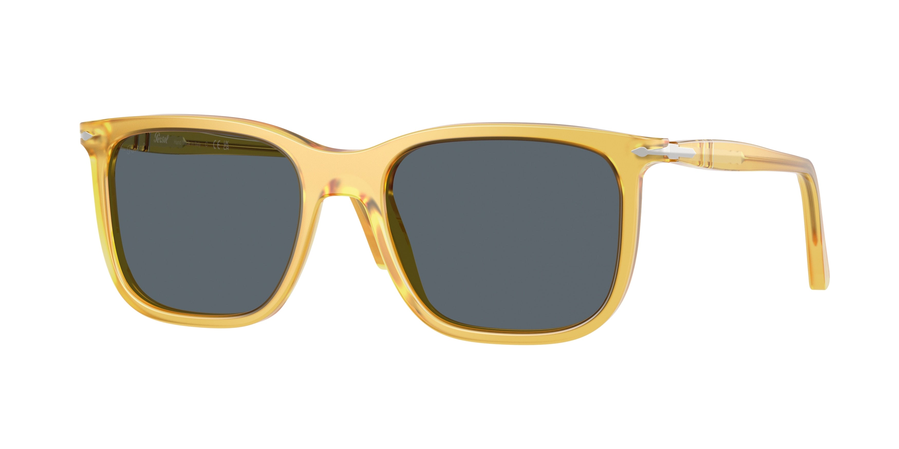 Persol RENZO PO3357S Rectangle Sunglasses  204/R5-Miele 56-145-19 - Color Map Yellow