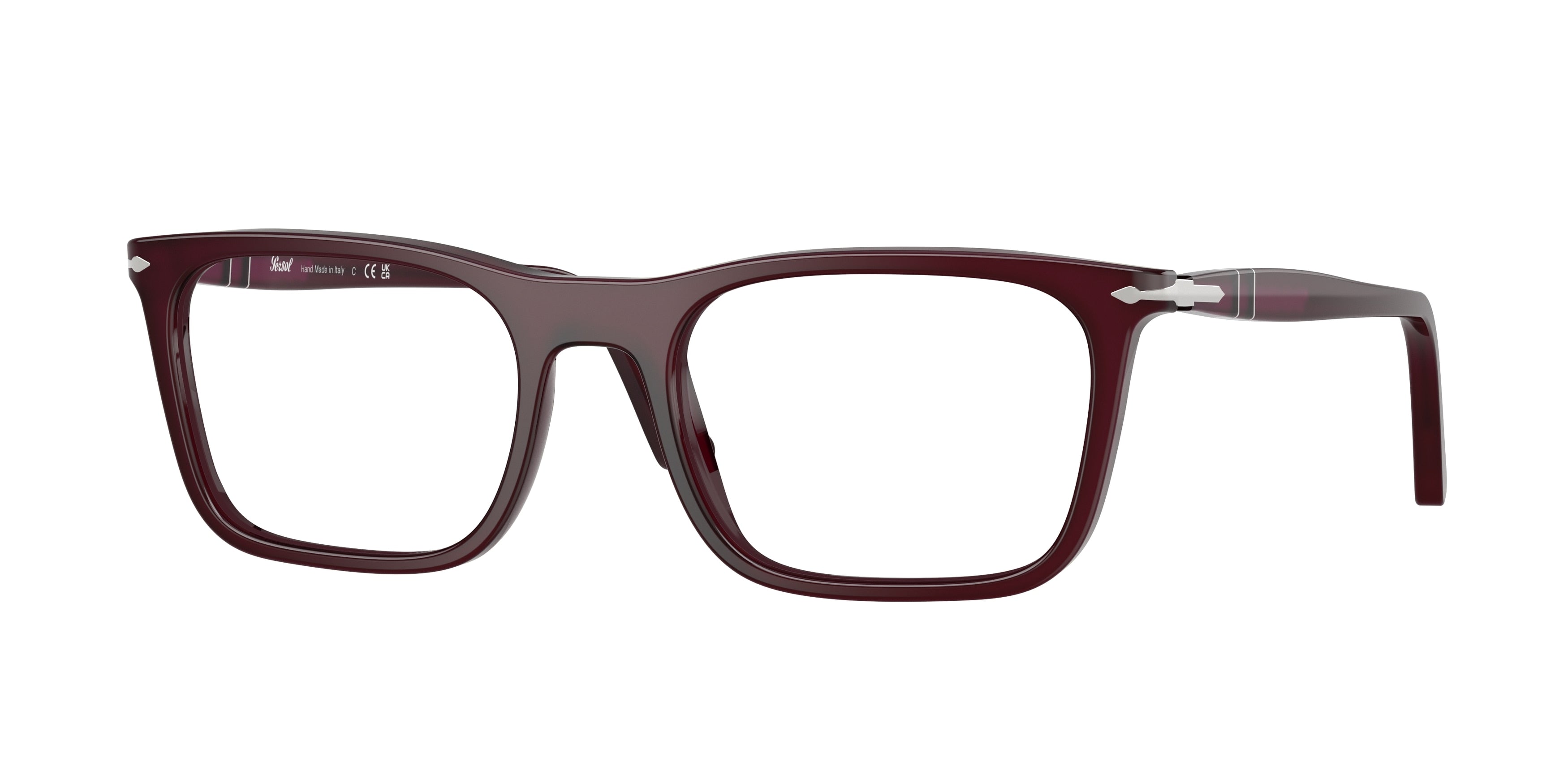Persol PO3358V Rectangle Eyeglasses  1216-Milky Plum 56-145-20 - Color Map Bordeaux