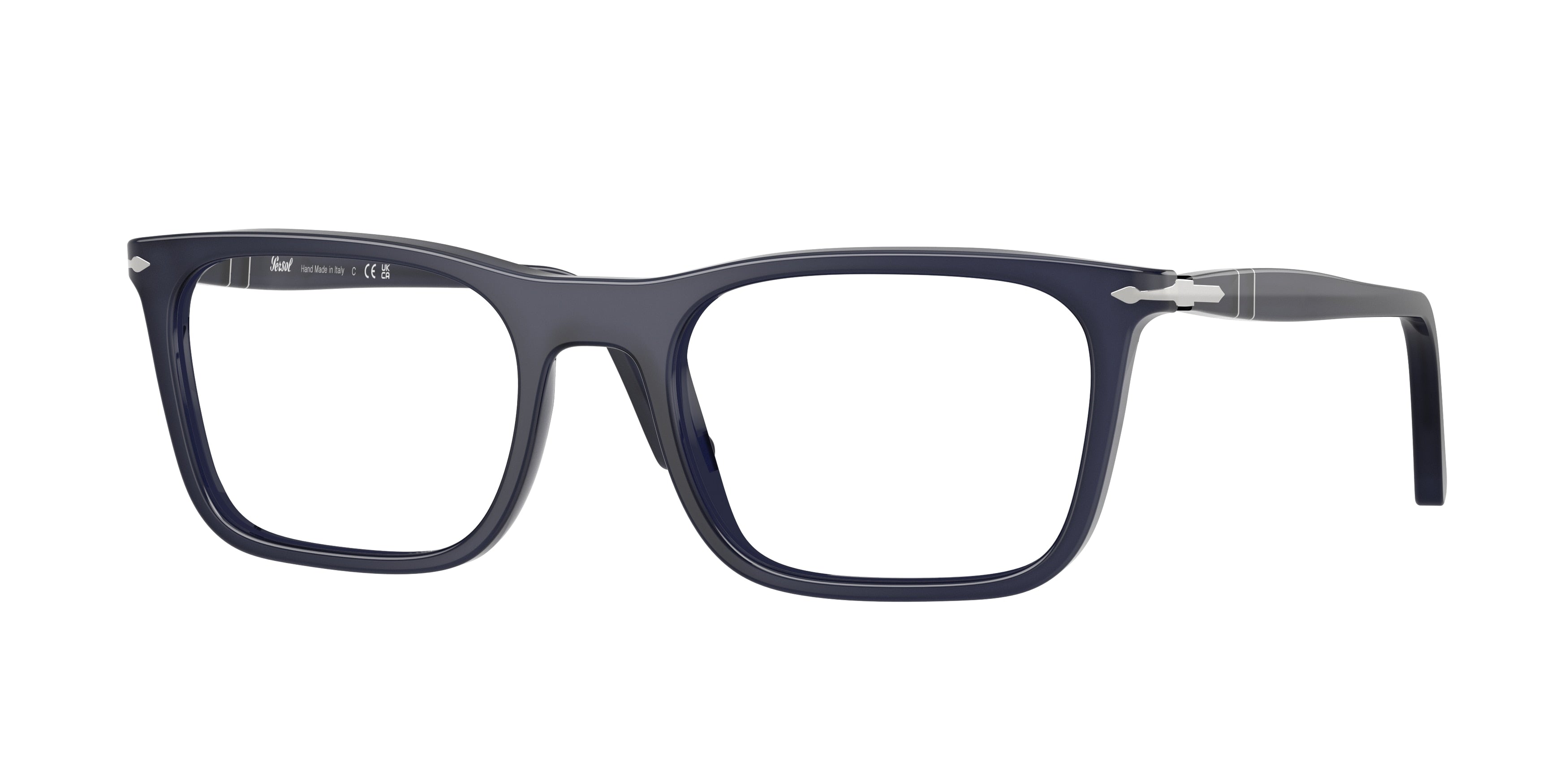 Persol PO3358V Rectangle Eyeglasses  1217-Milky Depths Blue 56-145-20 - Color Map Blue
