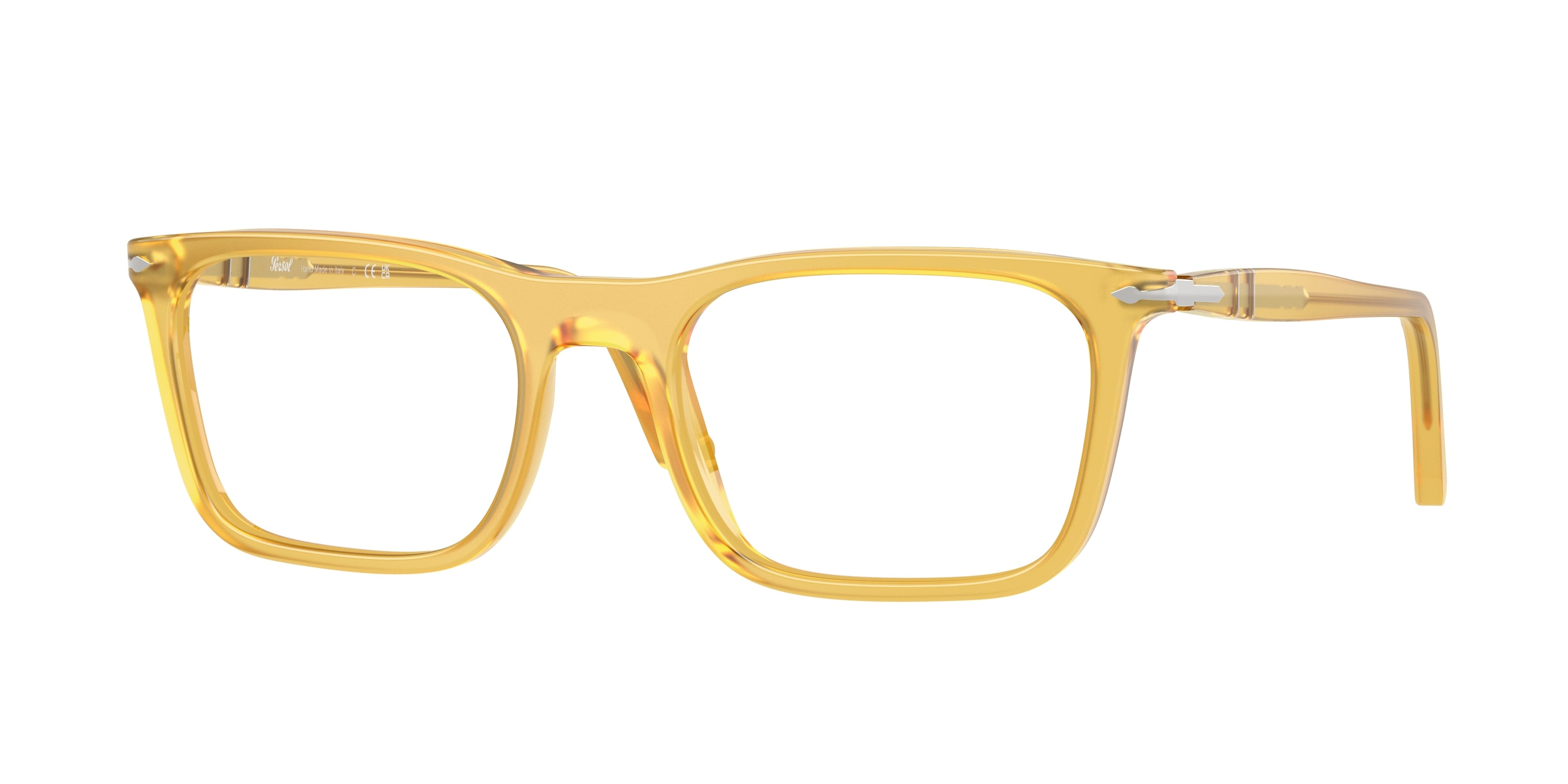 Persol PO3358V Rectangle Eyeglasses  204-Miele 56-145-20 - Color Map Yellow