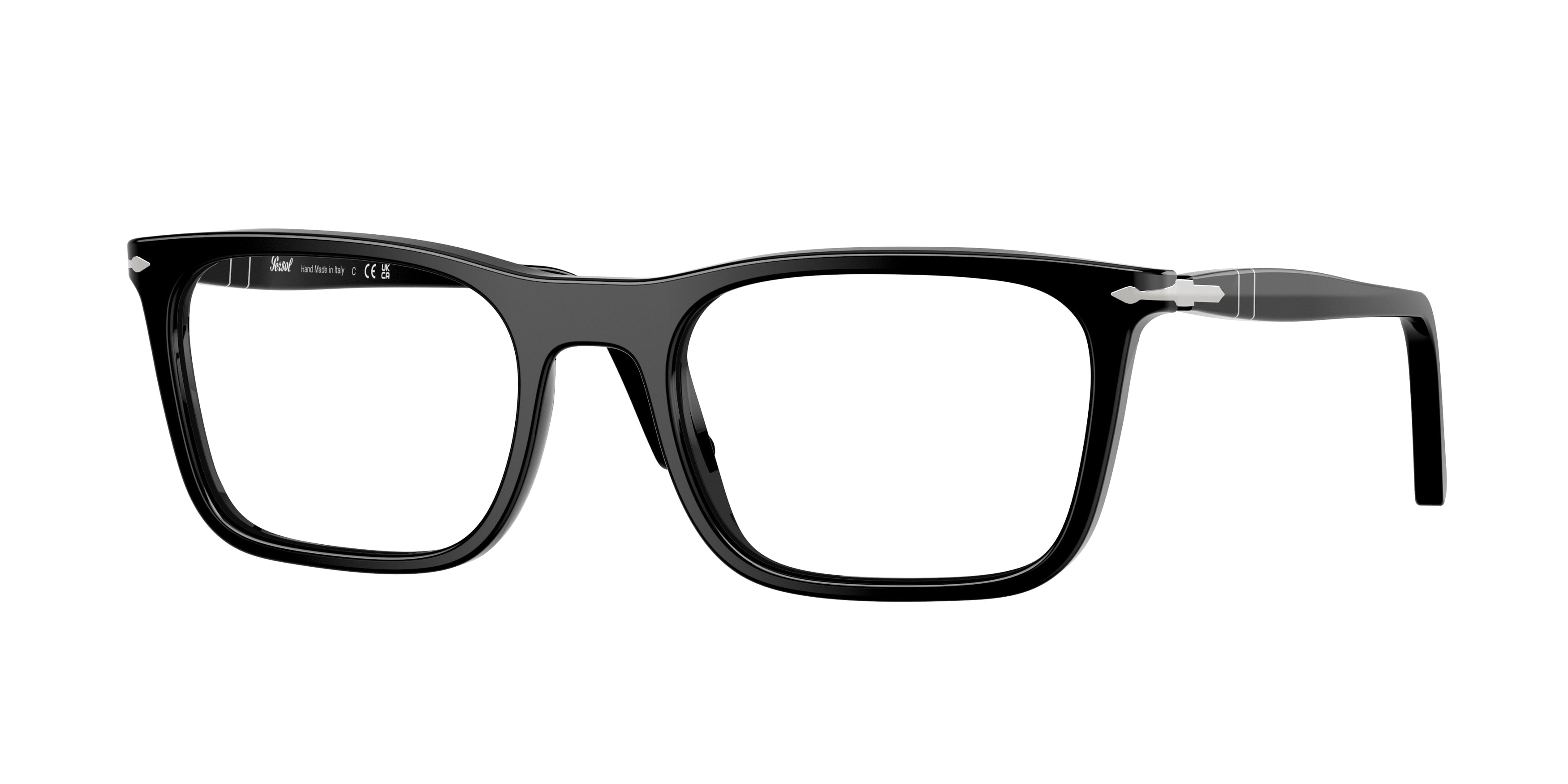 Persol PO3358V Rectangle Eyeglasses  95-Black 56-145-20 - Color Map Black