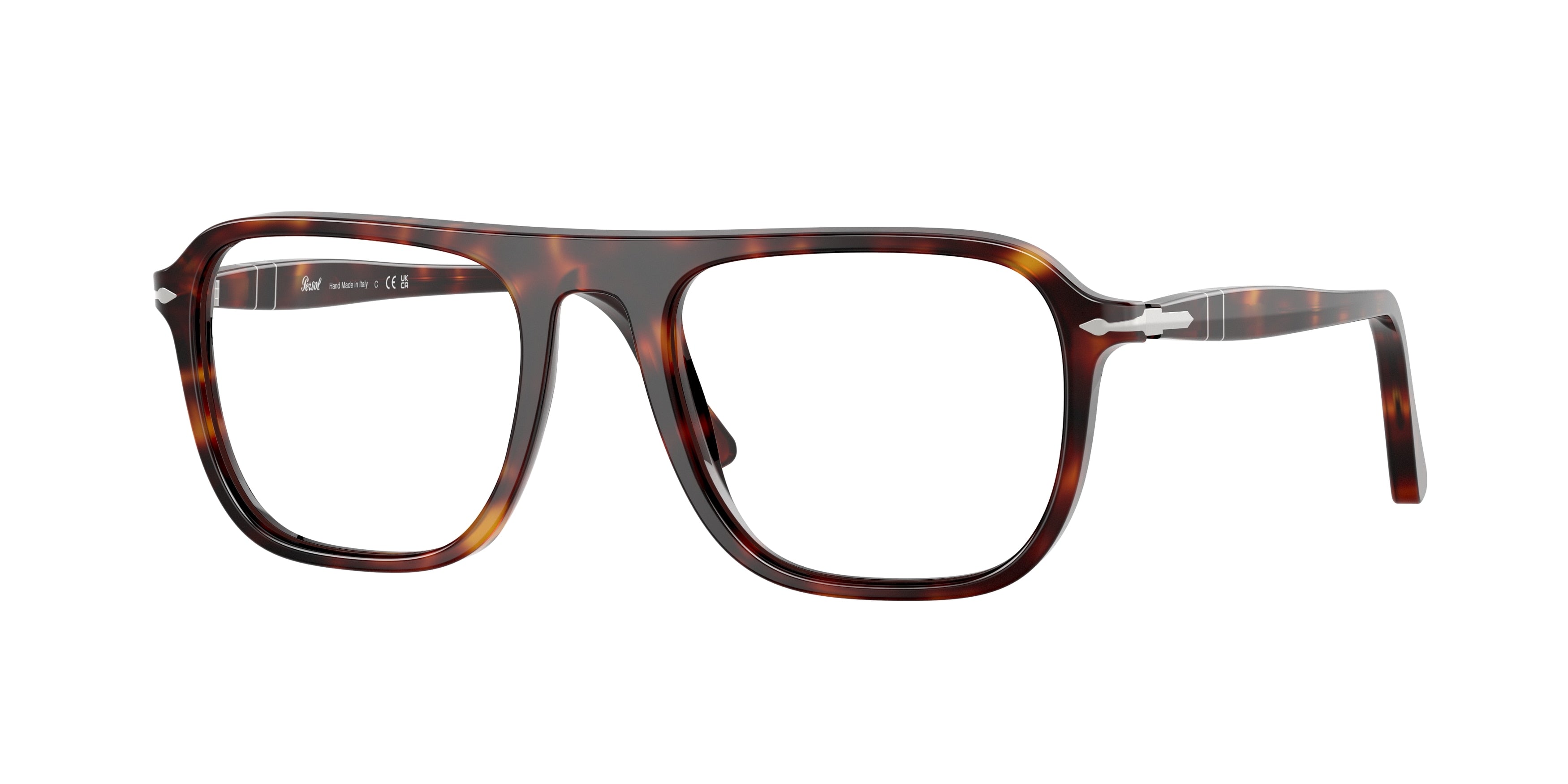 Persol JACQUES PO3359V Square Eyeglasses  24-Havana 53-145-19 - Color Map Tortoise