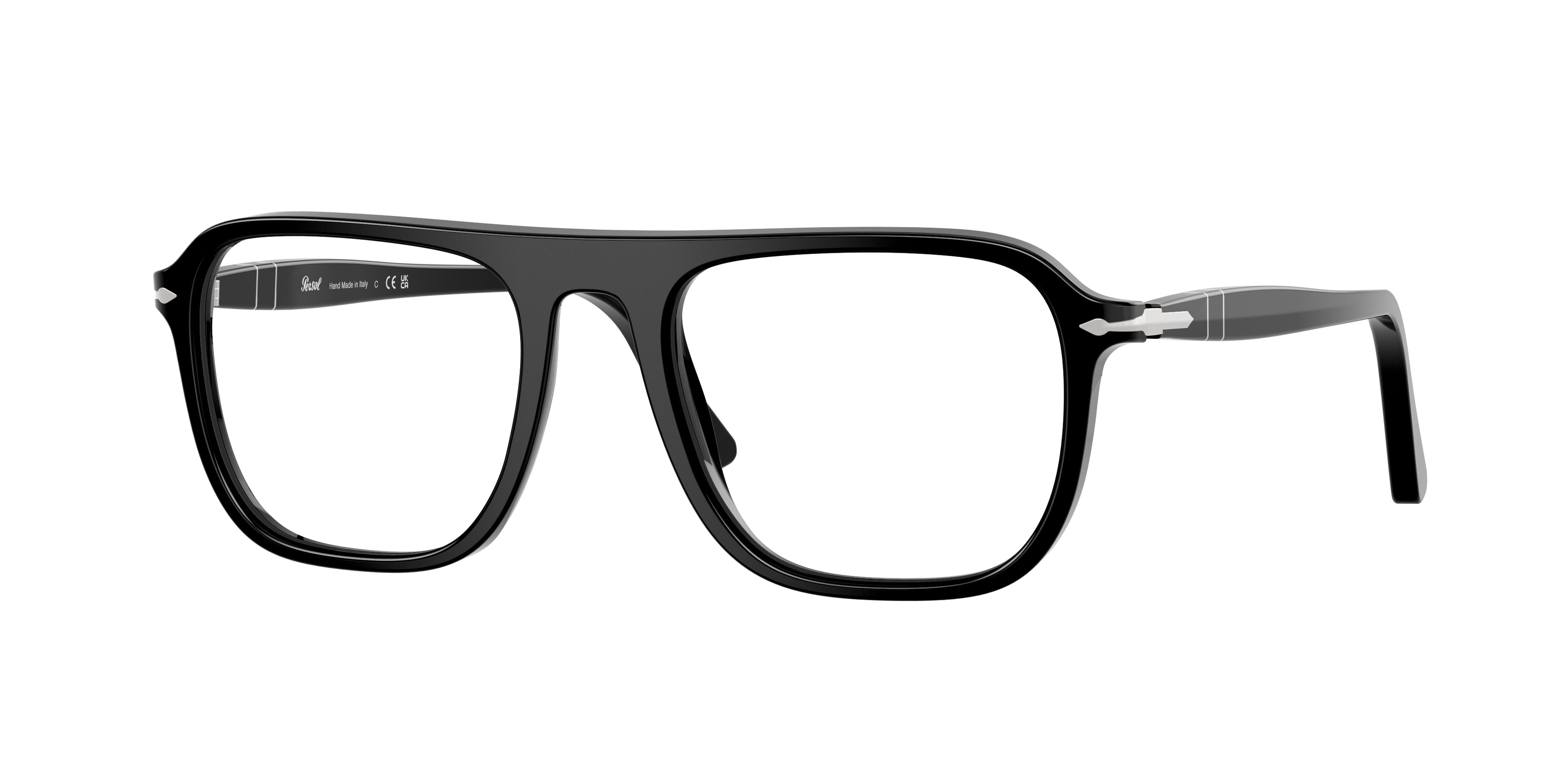 Persol JACQUES PO3359V Square Eyeglasses  95-Black 53-145-19 - Color Map Black