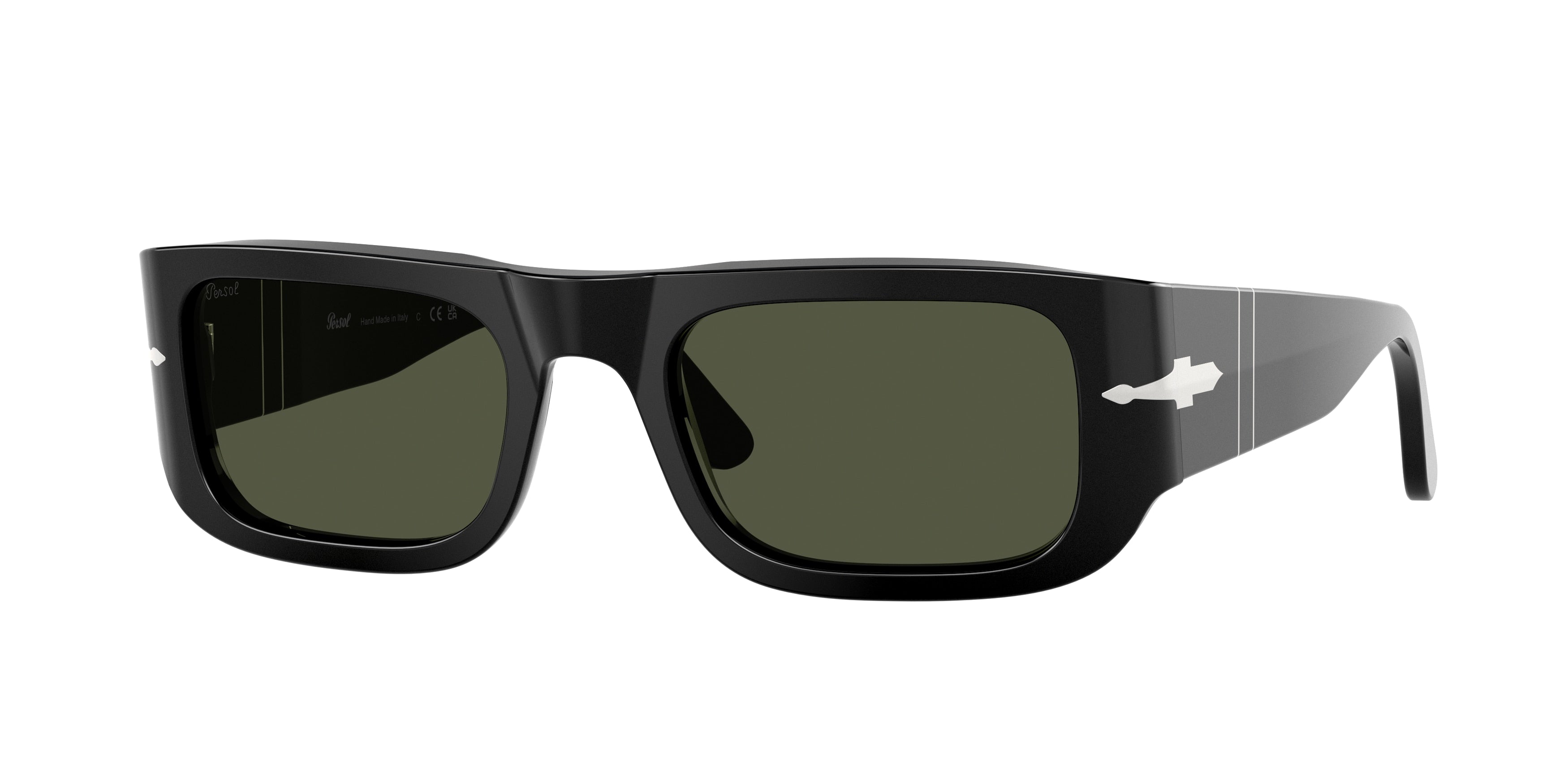 Persol PO3362S Pillow Sunglasses  95/31-Black 55-145-21 - Color Map Black