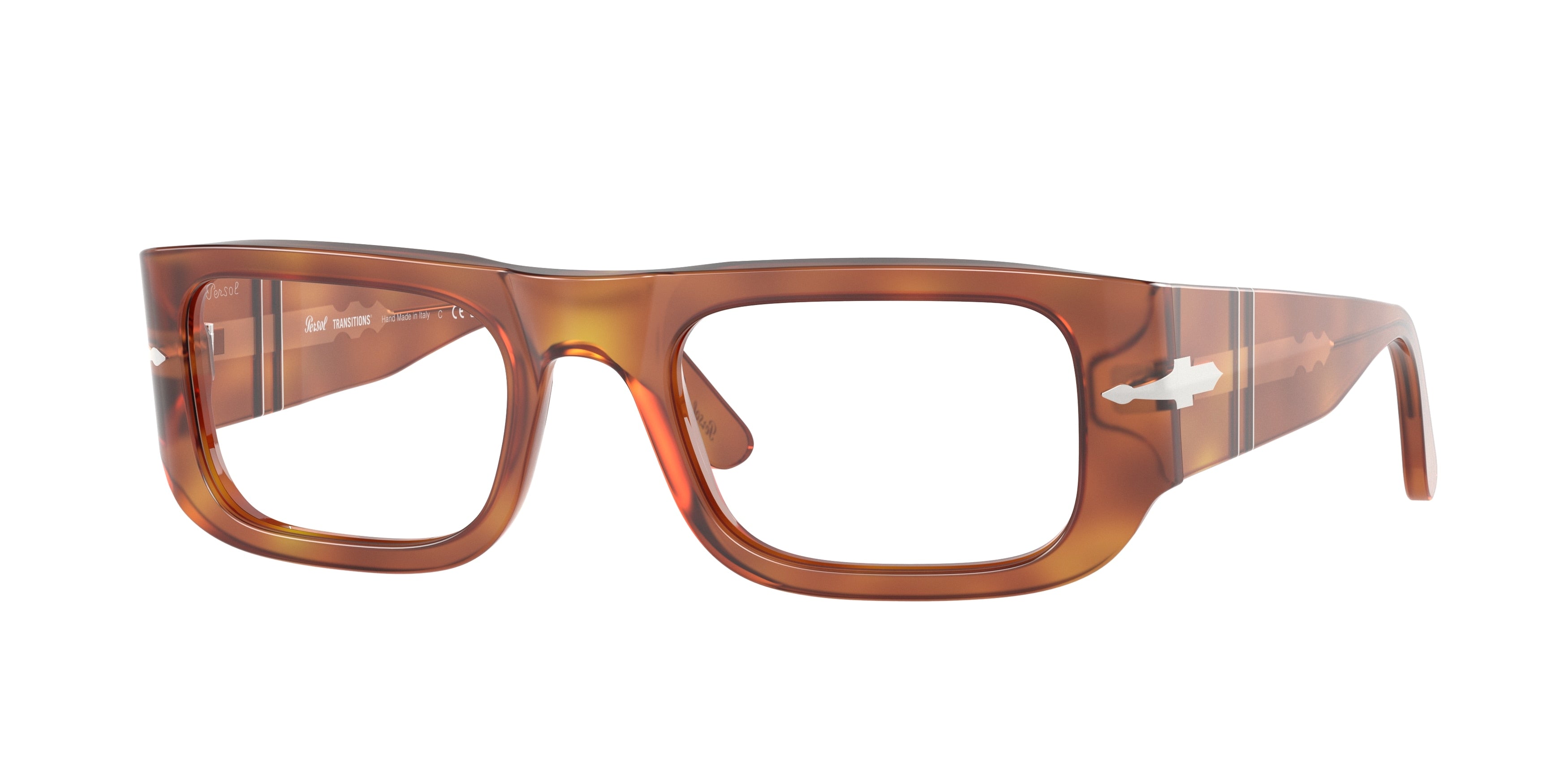 Persol PO3362S Pillow Sunglasses  96/GJ-Terra Di Siena 55-145-21 - Color Map Brown