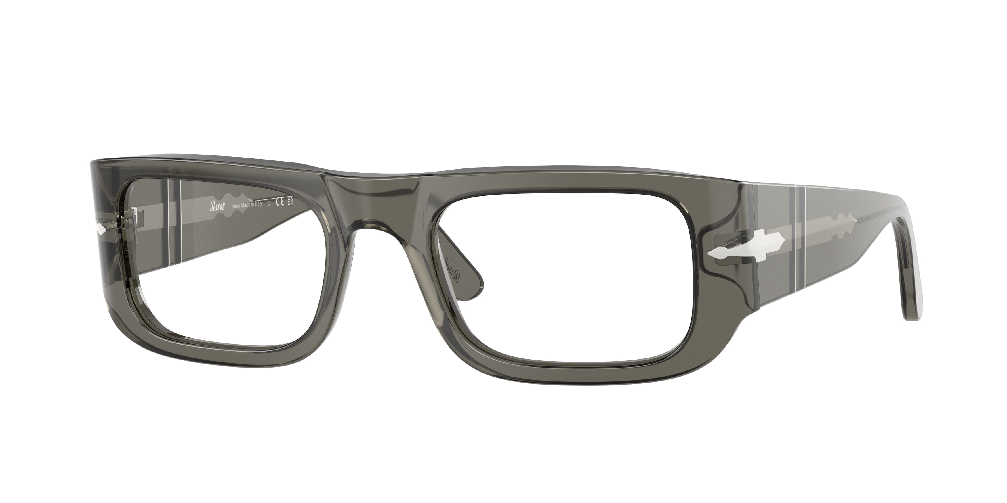 Persol WES PO3362V Pillow Eyeglasses  1103-Smoke 52-145-21 - Color Map Grey