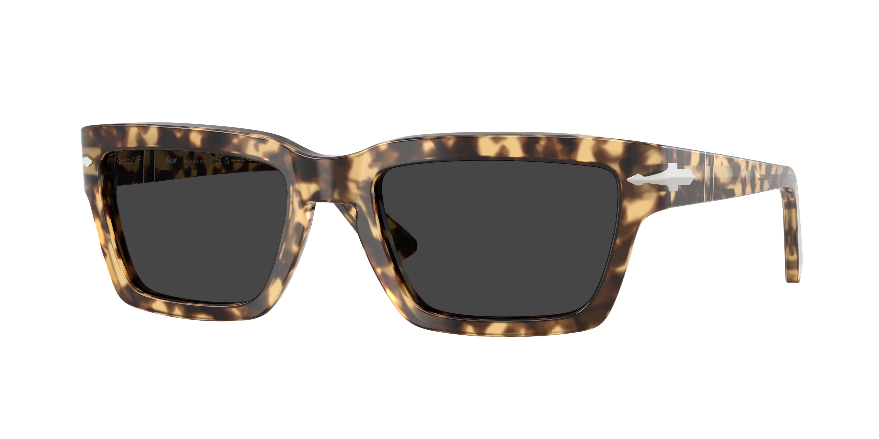 Persol PO3363S Rectangle Sunglasses  105648-Brown Beige Tortoise 57-145-20 - Color Map Tortoise