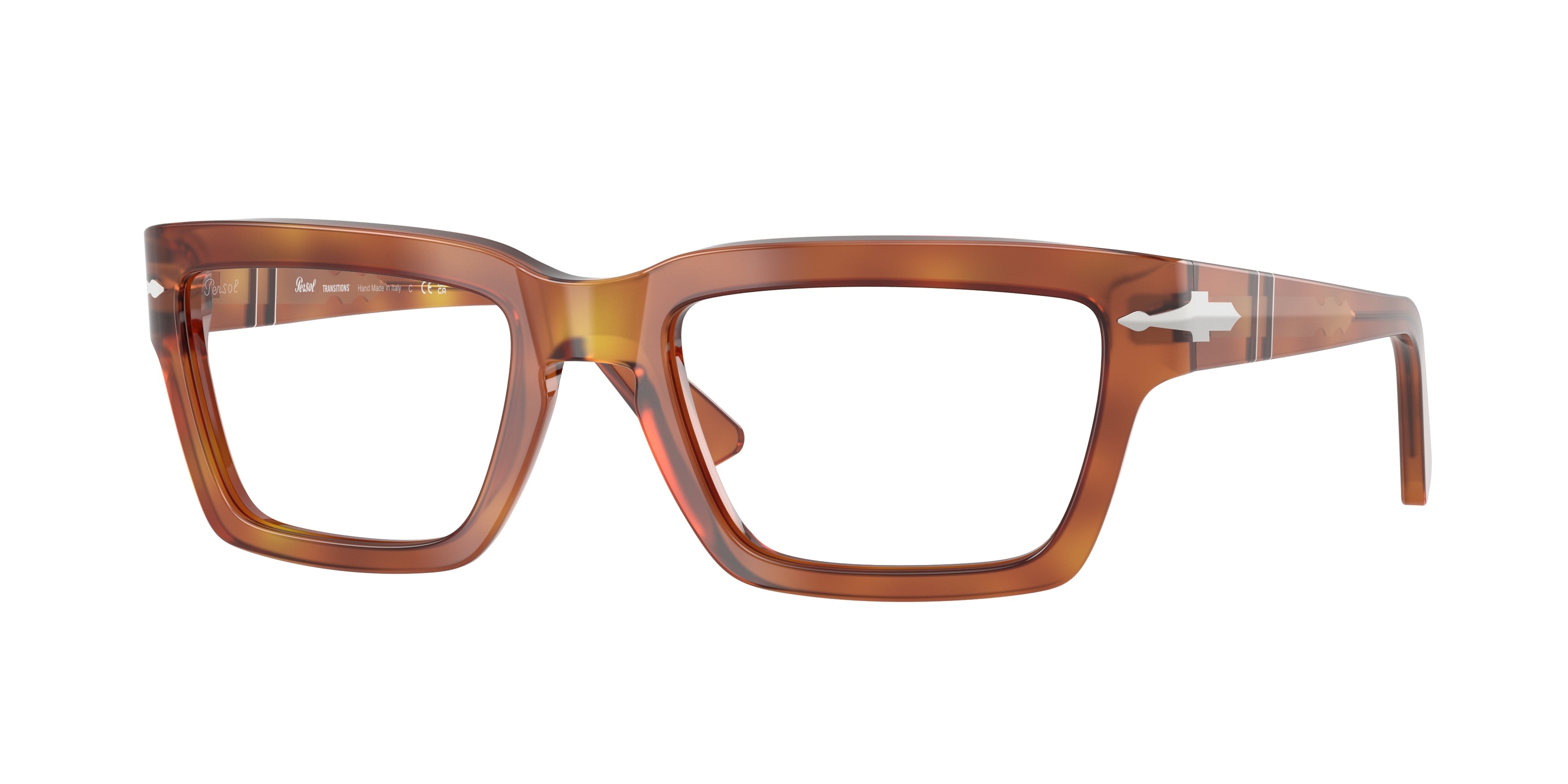 Persol PO3363S Rectangle Sunglasses  96/GJ-Terra Di Siena 57-145-20 - Color Map Brown