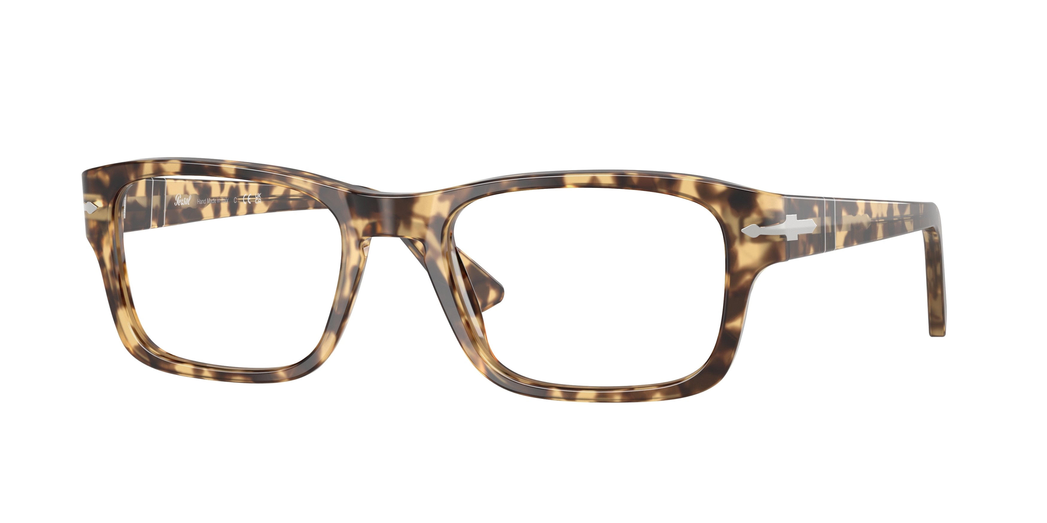 Persol PO3364V Rectangle Eyeglasses  1056-Brown Beige Tortoise 56-145-20 - Color Map Tortoise