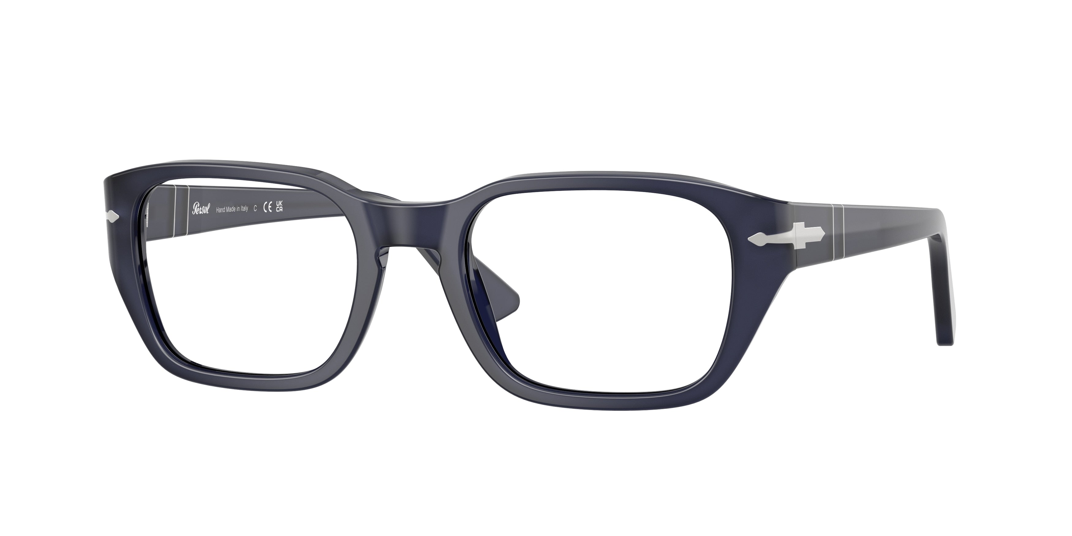 Persol PO3365V Pillow Eyeglasses  1217-Milky Depths Blue 53-145-20 - Color Map Blue