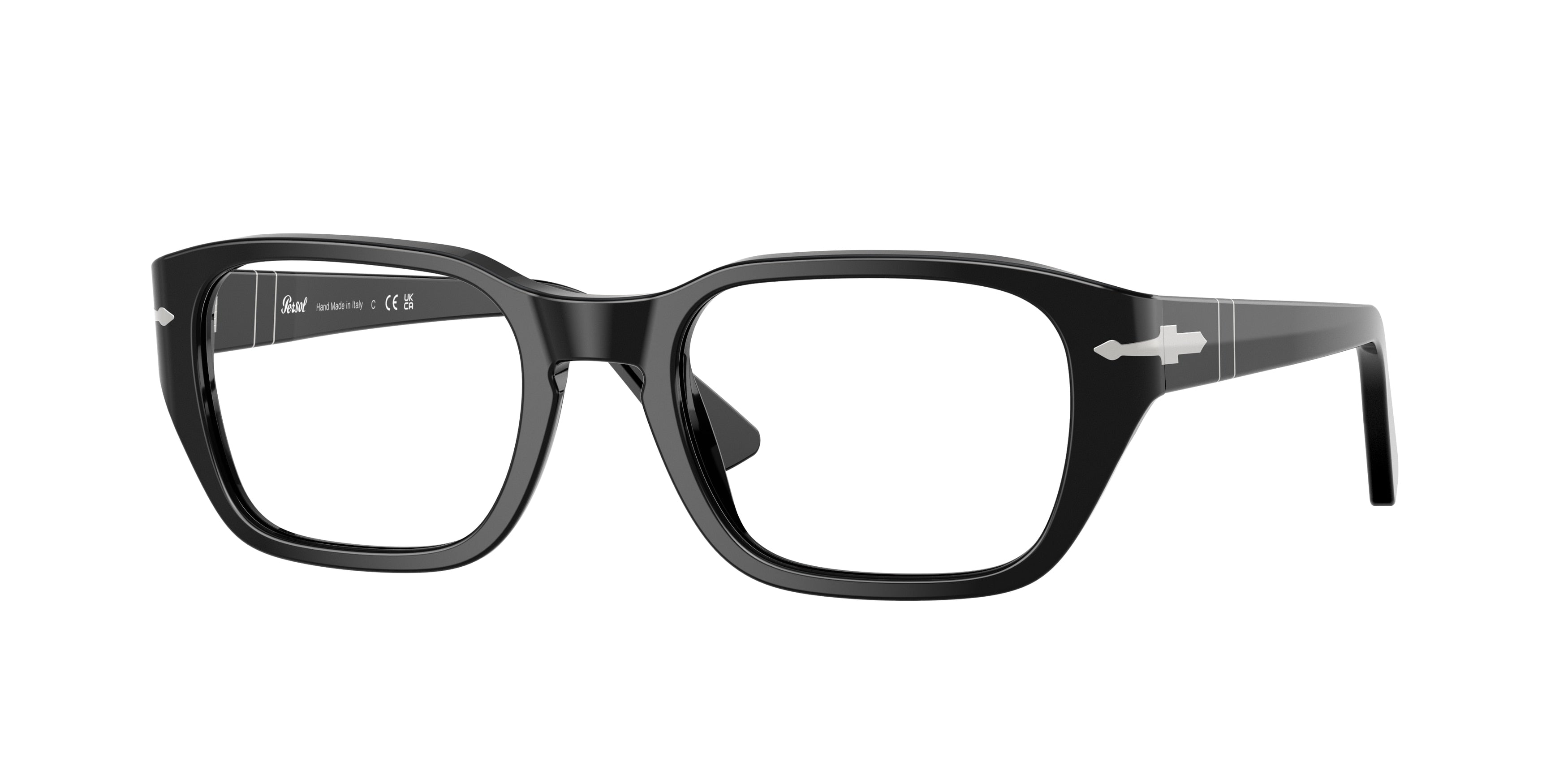 Persol PO3365V Pillow Eyeglasses  95-Black 53-145-20 - Color Map Black