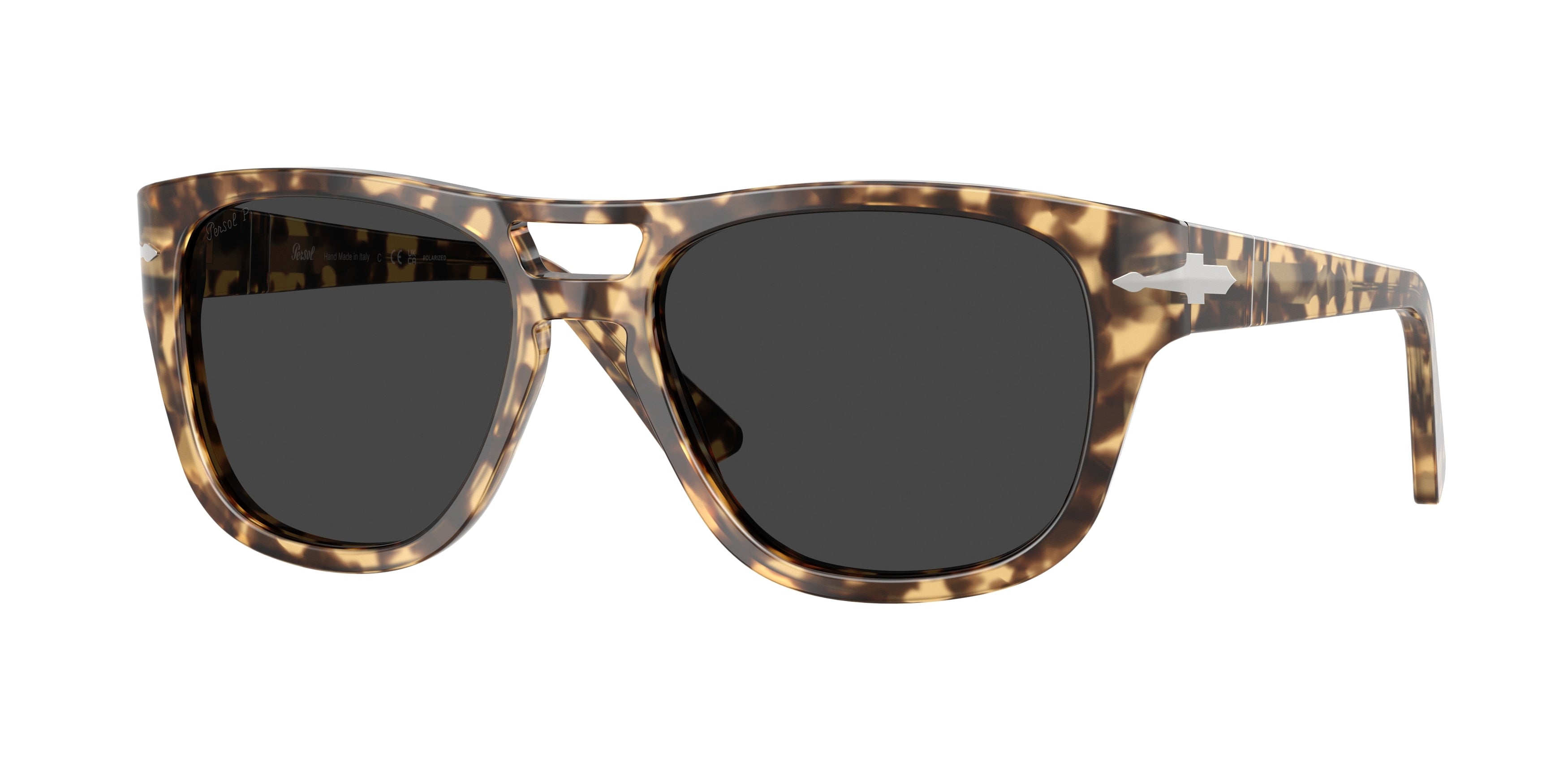 Persol PO3366S Square Sunglasses  105648-Brown Beige Tortoise 58-145-18 - Color Map Tortoise
