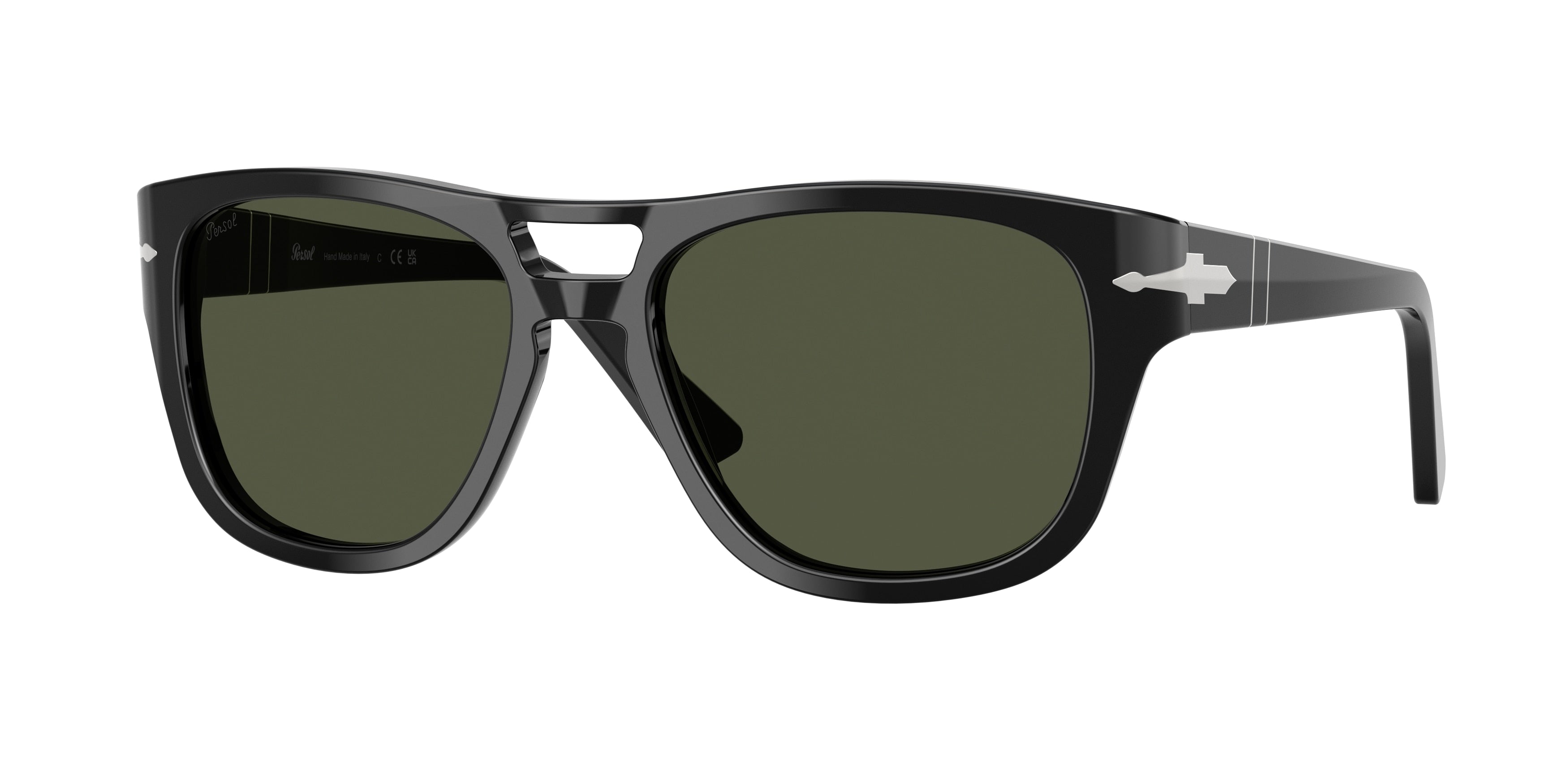Persol PO3366S Square Sunglasses  95/31-Black 58-145-18 - Color Map Black
