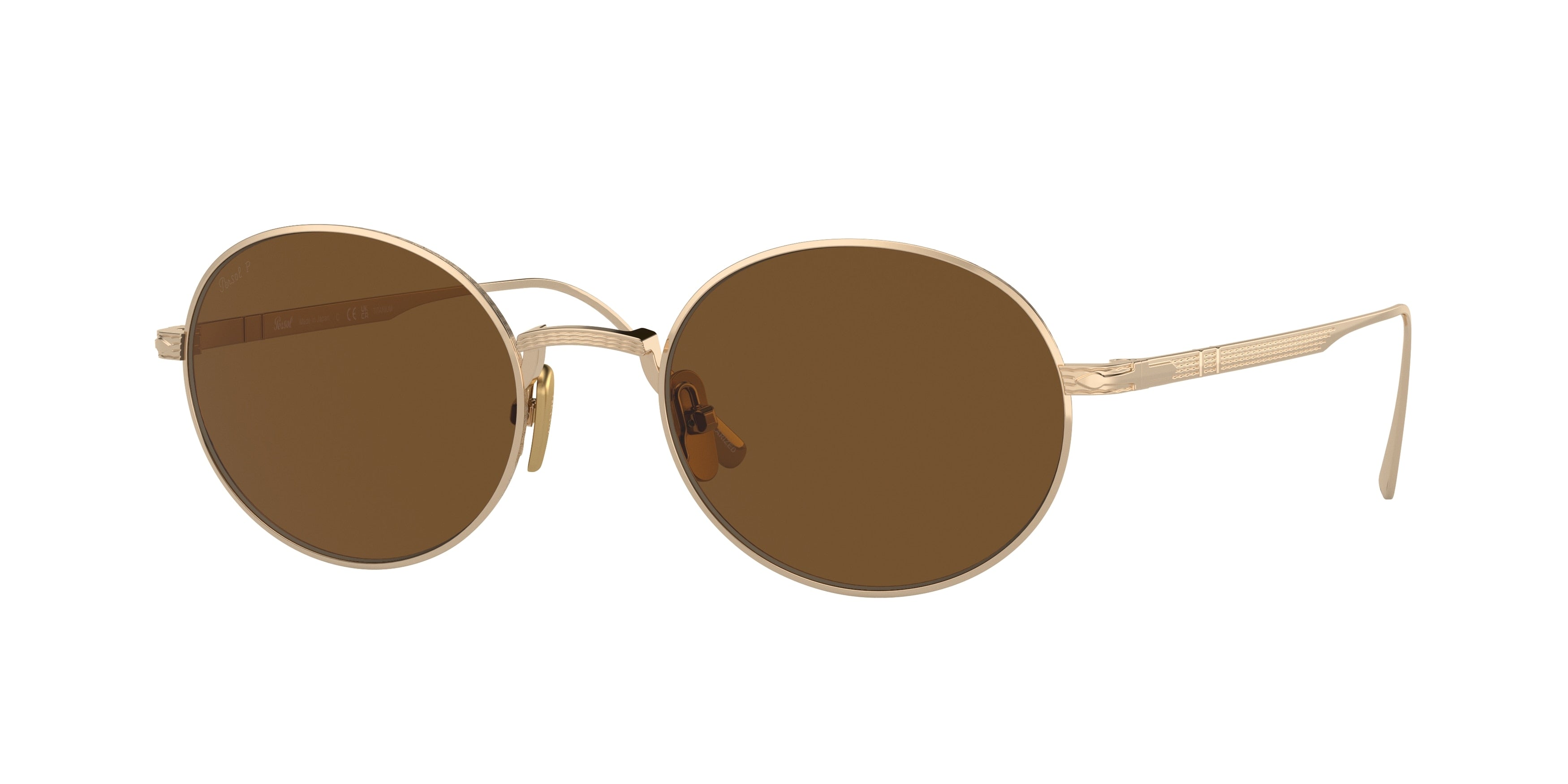 Persol PO5001ST Oval Sunglasses  800057-Gold 51-145-20 - Color Map Gold