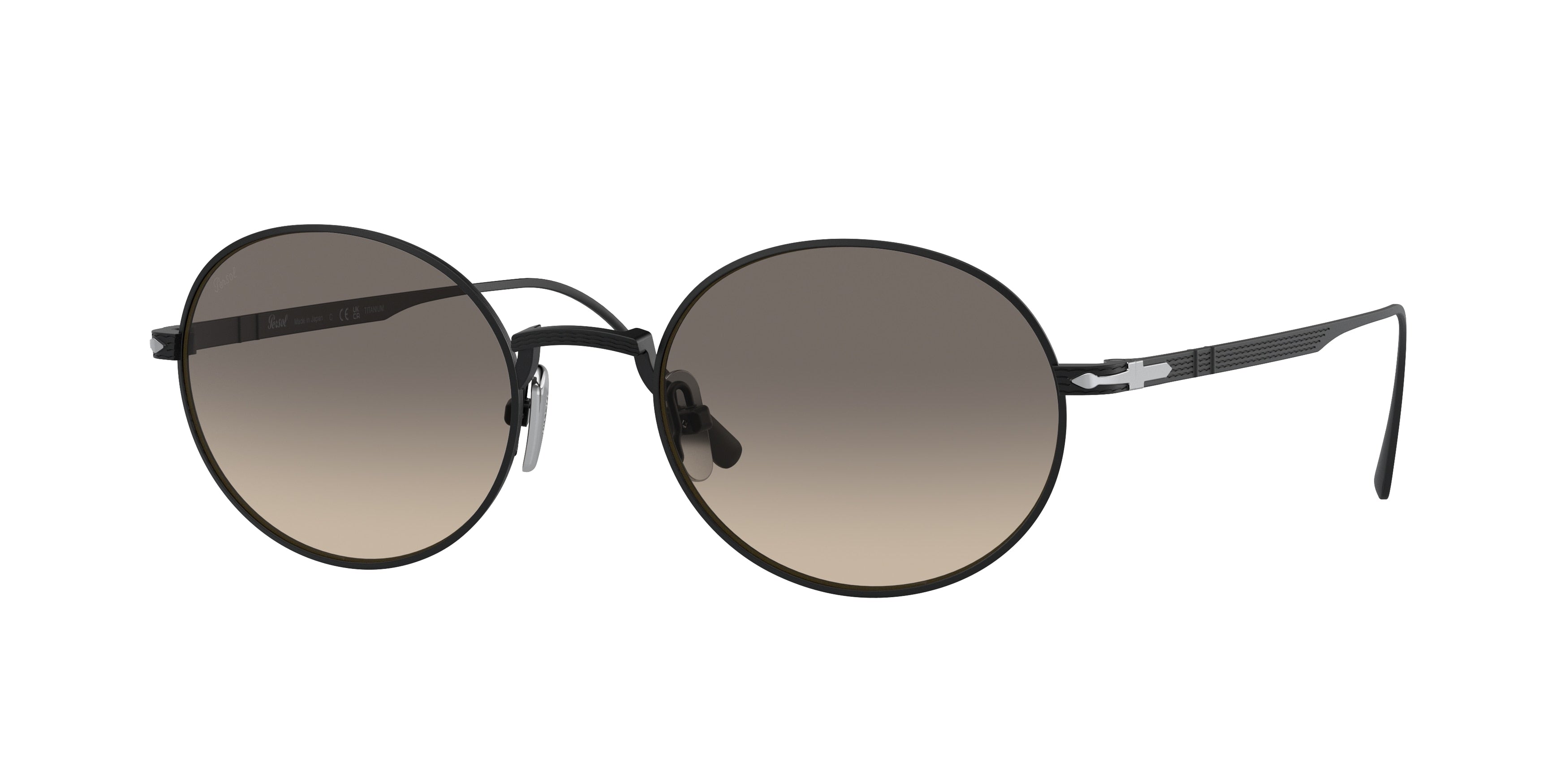 Persol PO5001ST Oval Sunglasses  800432-Matte Black 51-145-20 - Color Map Black