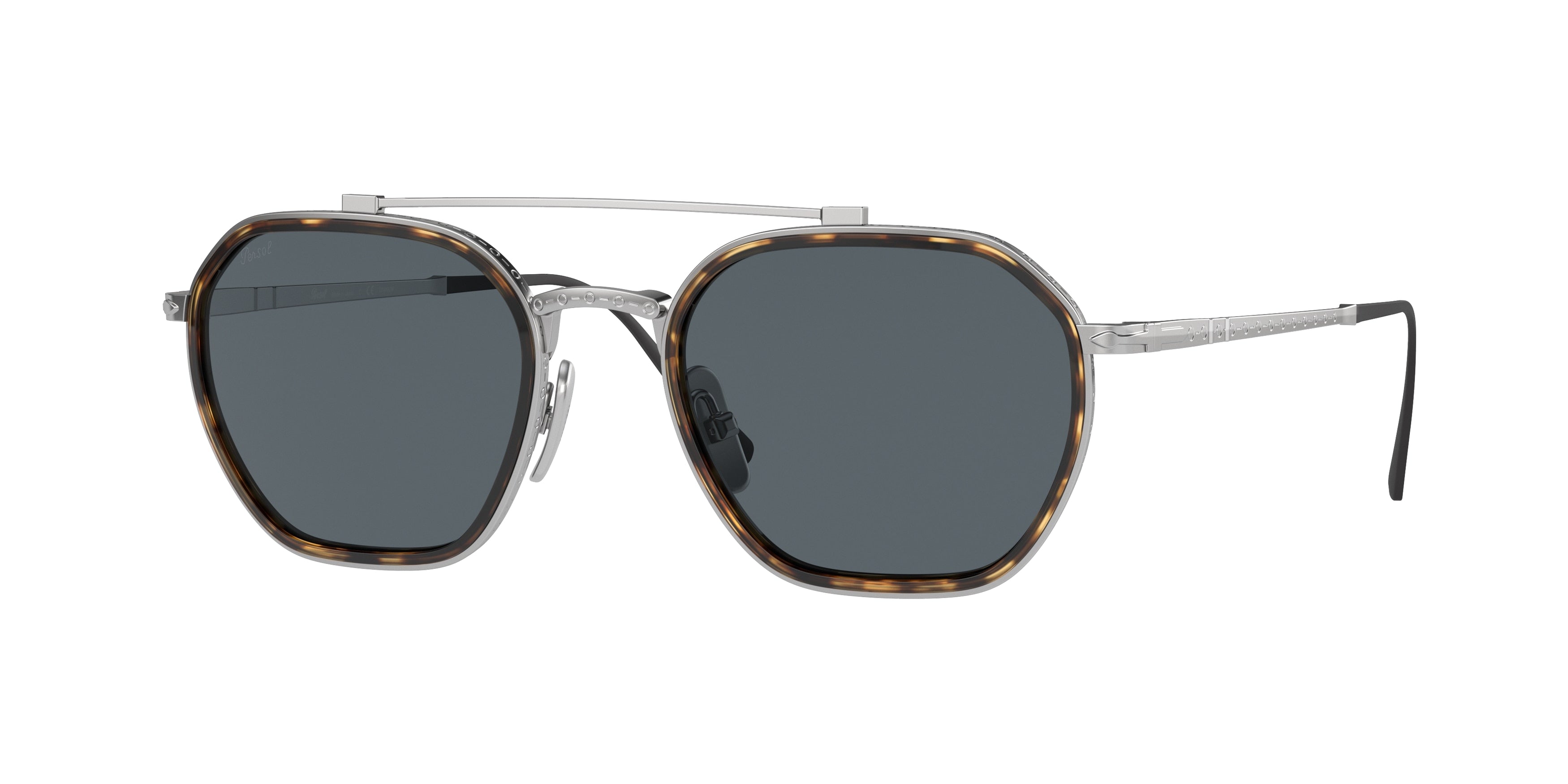 Persol PO5010ST Square Sunglasses  8014R5-Silver 51-145-20 - Color Map Silver